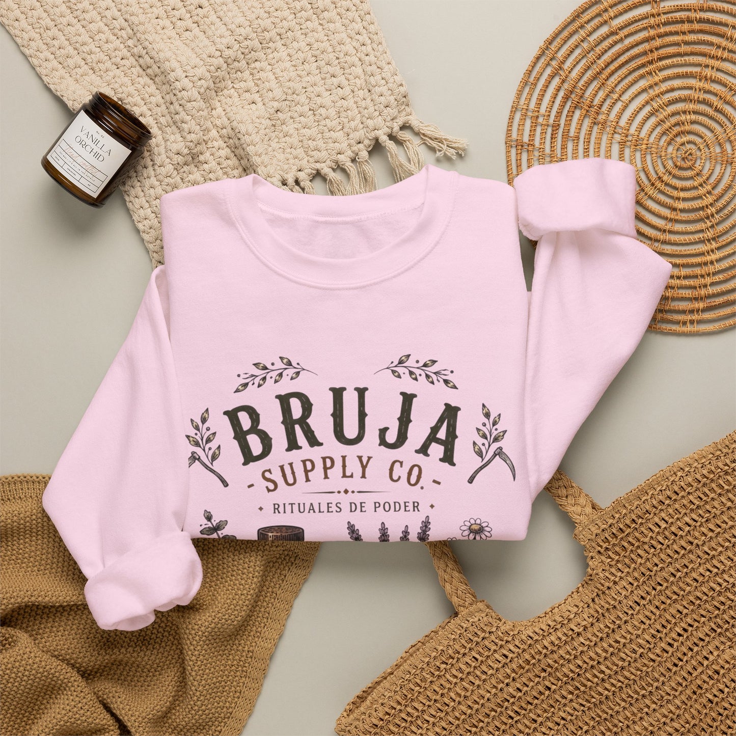 Bruja Sweatshirt - Latina Witch Magic Power Sudadera - Spanish Gift for Her - Bruja Vibes Only - Latina Pride Clothing