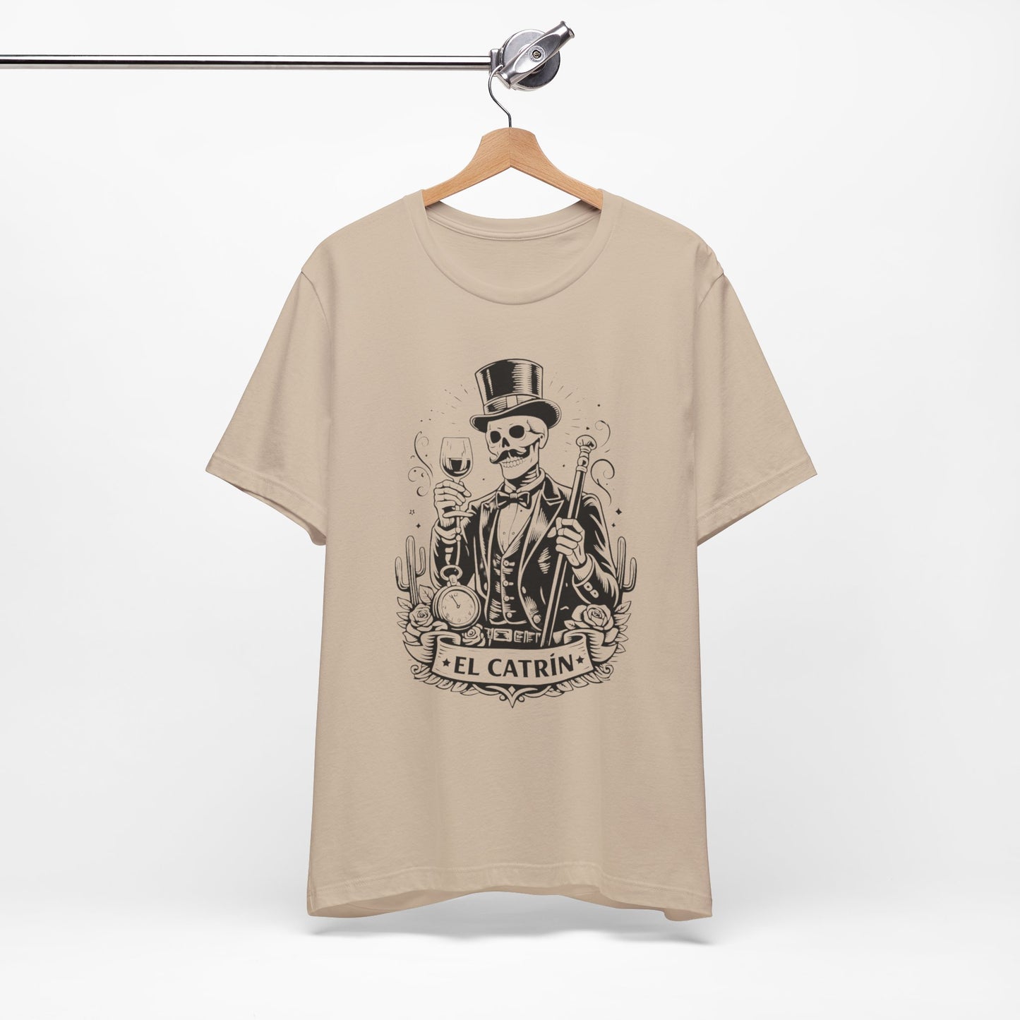 El Catrin T-Shirt - Mexican Skull Dia de los Muertos Tee - Latino Heritage Gift - Calavera Skeleton Art Shirt