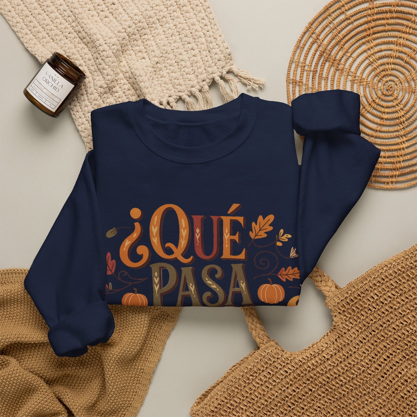Que Pasa Calabaza Sweatshirt - Hispanic Heritage Fall Phrase - Latino Culture Pumpkin Season Shirt - Autumn Spanish Gift