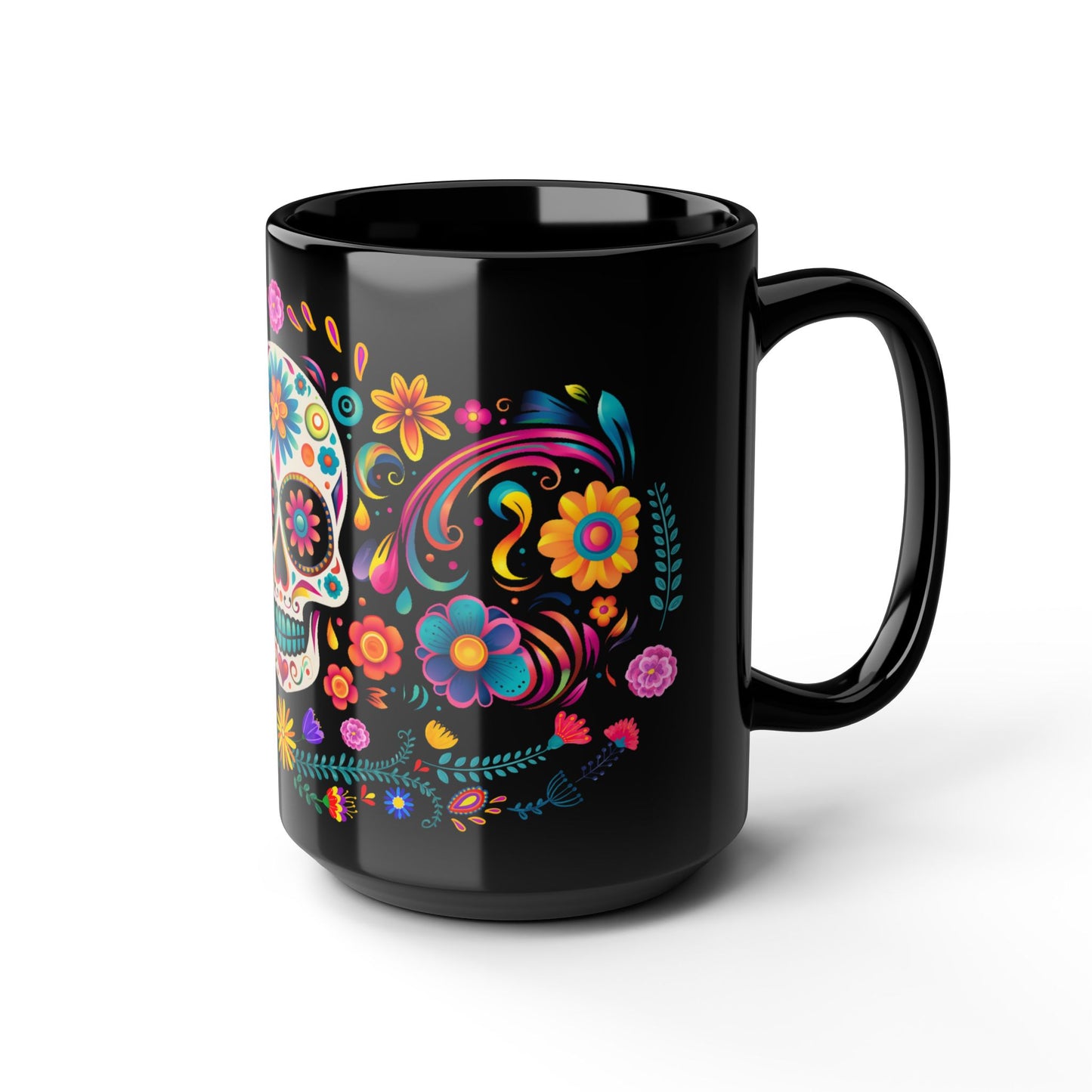 Dia de Los Muertos Mug Sugar Skull Calavera Mexican Gift Day of the Dead Decor Skull Coffee Mug Latina Gift Dia de Muertos Halloween Mug (view 4 of 7)