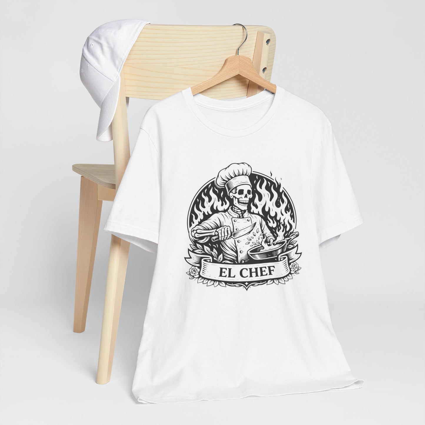 El Chef Loteria T-Shirt - Latino Art Tee Gift - Mexican Culture Chef Shirt - Hispanic Kitchen Loteria Tee - Chef Regalo