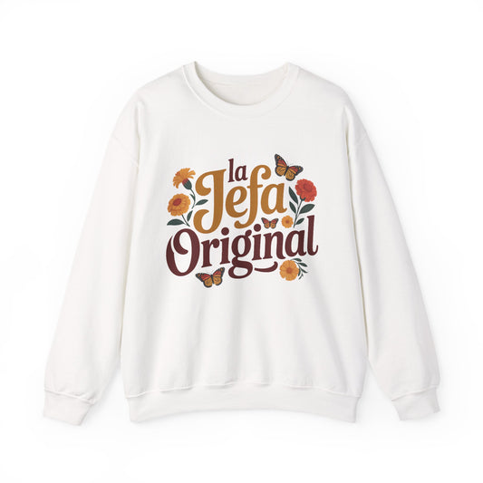 La Jefa Sweatshirt - Latina Boss Babe Empowerment Gift - Hispanic Pride Hoodie for Her - Feminist Spanish Saying Shirt