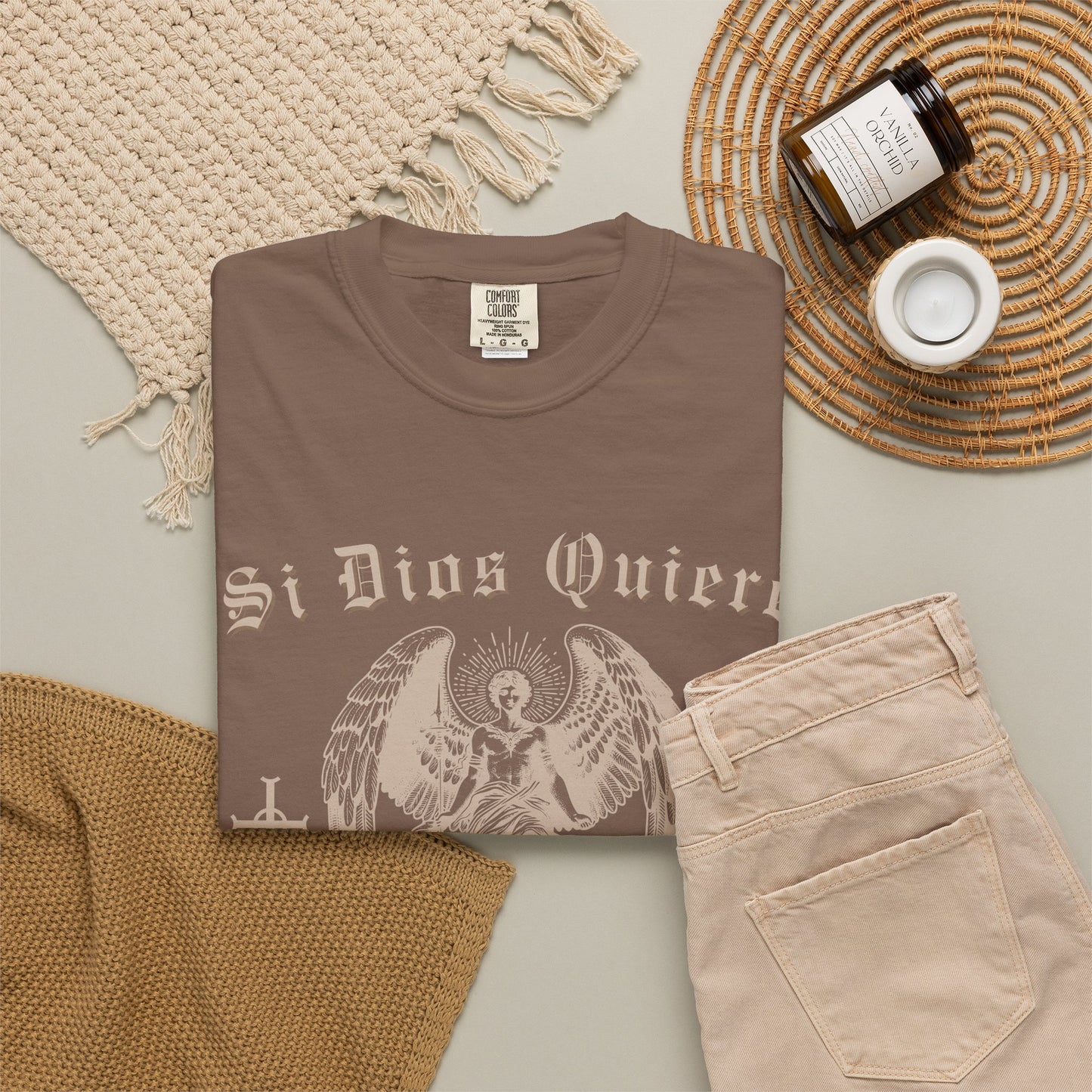 Si Dios Quiere Shirt |  Chicano Streetwear Tee | Latino Graphic Tee | Camisa Cristiana | Comfort Colors T Shirt