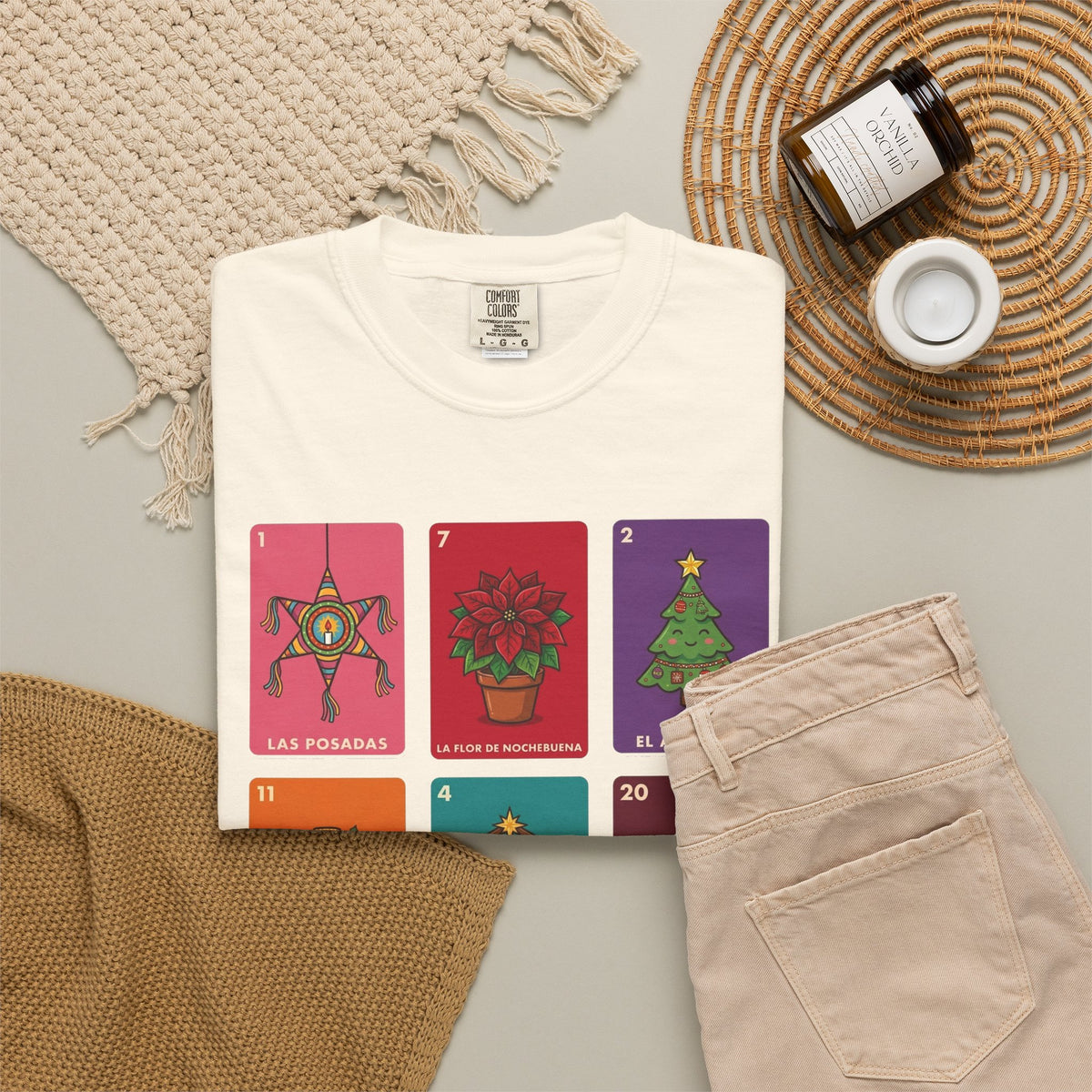 Loteria Navidad Shirt - Mexican Christmas Loteria Tee - Navidad Mexicana Posadas Tamales Ponche - Feliz Navidad Gift