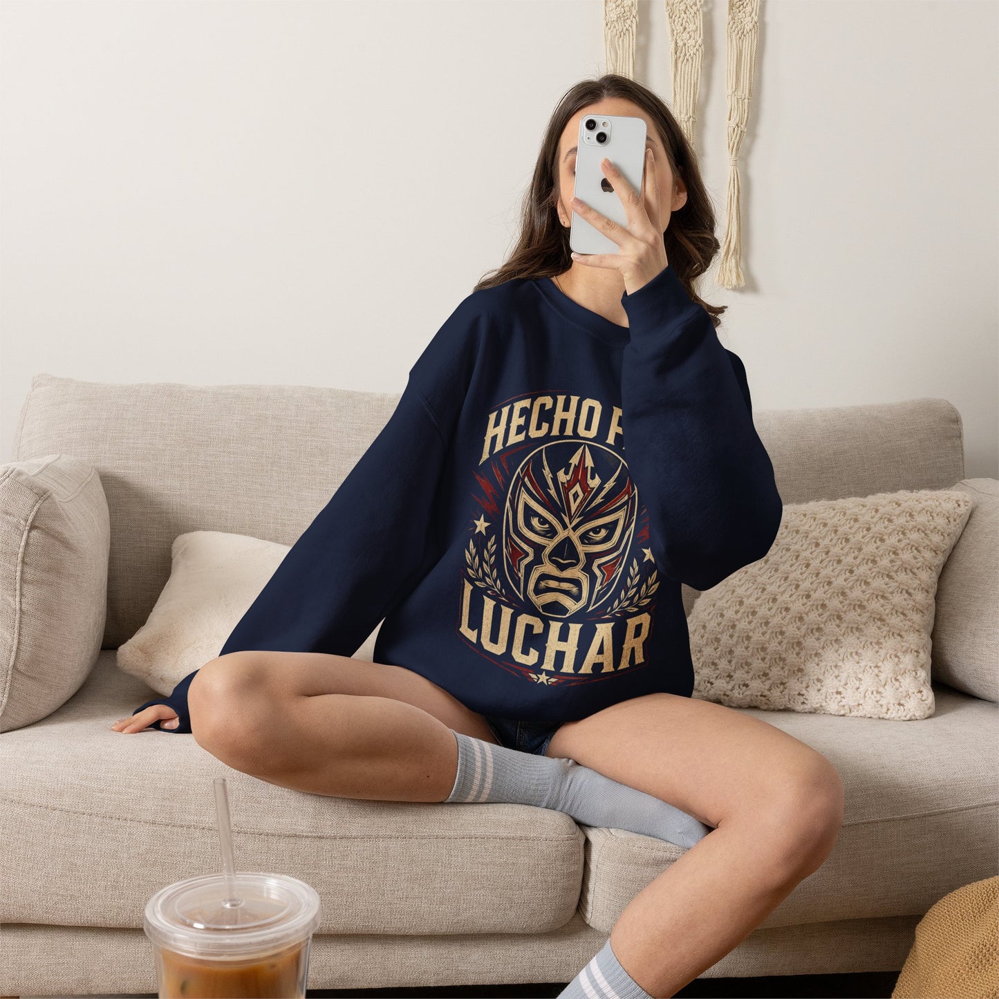 El Luchador Sweatshirt - Mexican Wrestling Gift - Lucha Libre Sudadera - Latino Pride Hoodie - Wrestler Gift for Him