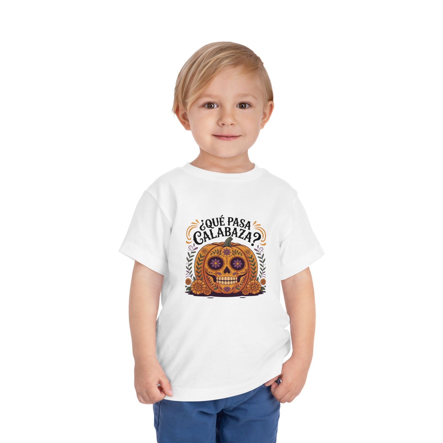 Que Pasa Calabaza Toddler T-Shirt - Funny Spanish Phrase Tee - Latino Culture Hispanic Heritage Gift - Bilingual Humor Shirt