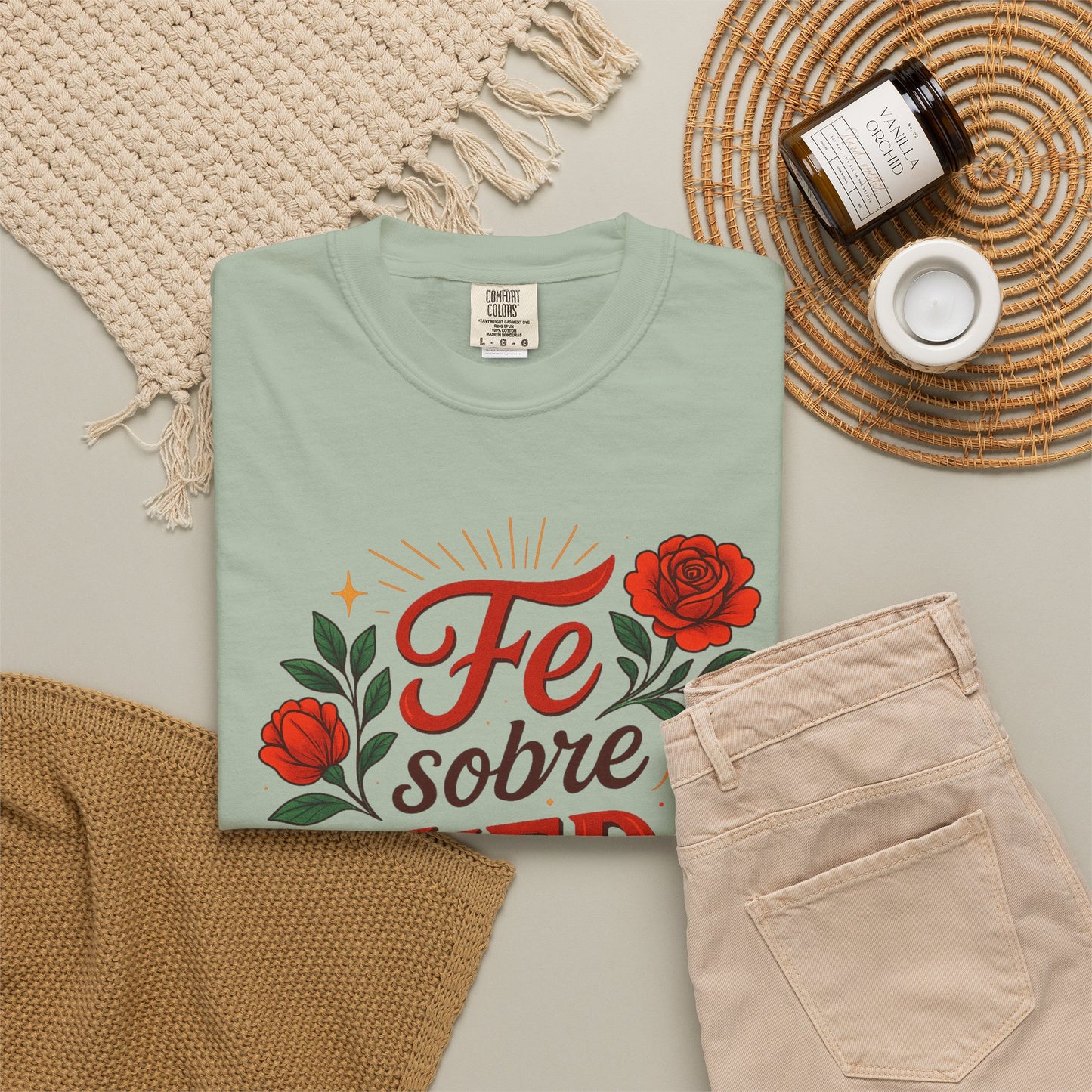 Fe Sobre Miedo Shirt | Camisa Christiana | Latina Graphic Tee |