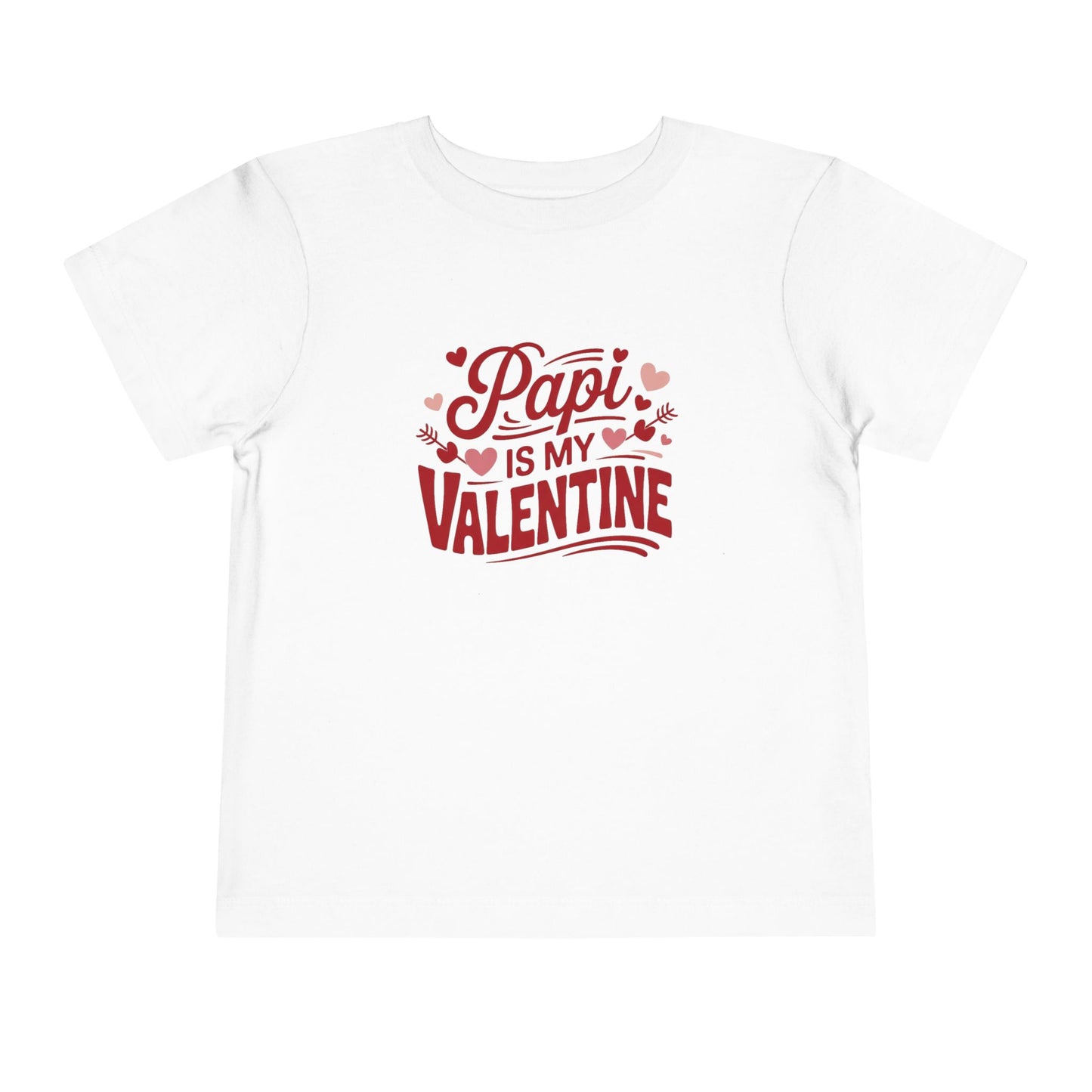 Papi is my Valentine Toddler Short Sleeve Tee