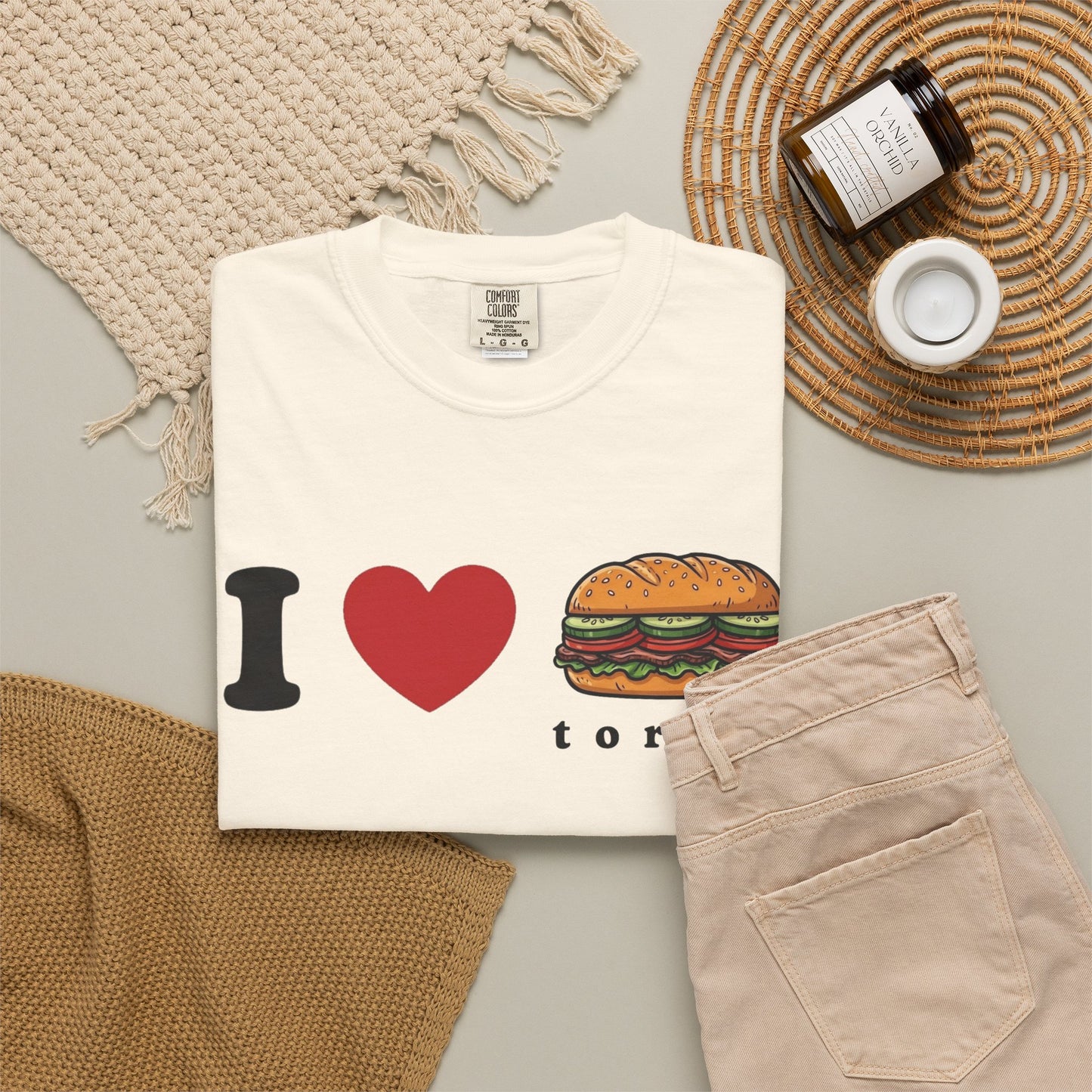 I love Tortas Shirt, Comfort Colors Bilingual Tee, Funny Gift for Men