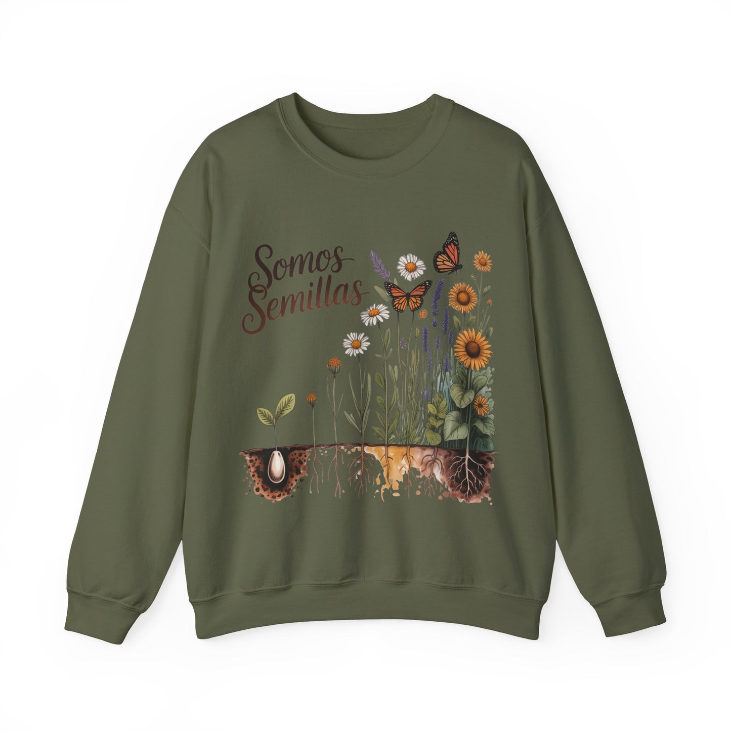 Somos Semillas Sweatshirt - Latino Heritage Sudadera - Hispanic Pride Gift - Semillas de Amor - Cultural Empowerment Wear