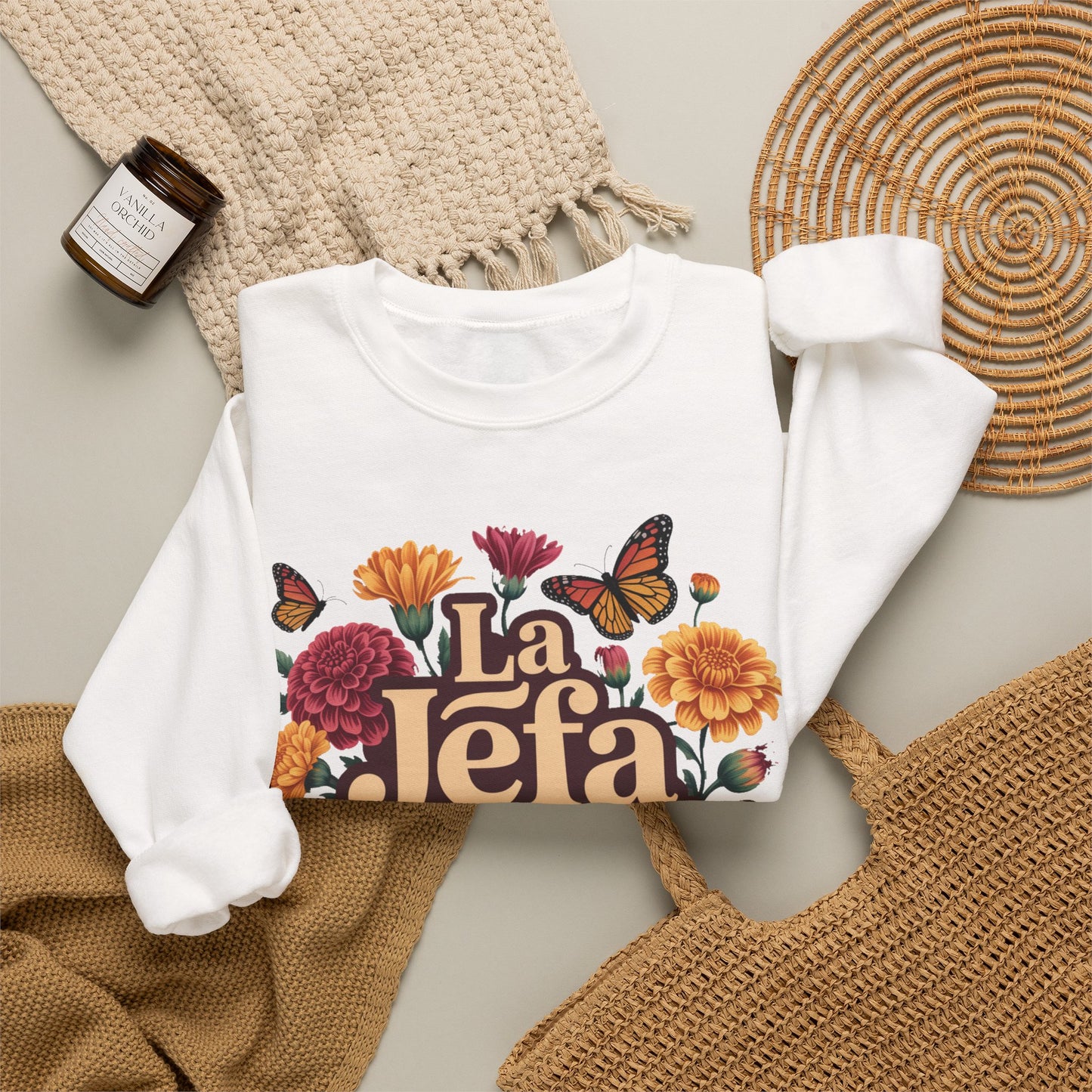 La Jefa Sweatshirt - Latina Boss Babe Gift - Mujer Fuerte Empowerment Hoodie - Feminist Gift for Her - Latina Pride Wear