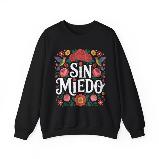 Sin Miedo Sweatshirt - Faith Over Fear Spanish Christian Hoodie - Catholic Gift - Latino Religious Sudadera Cristiana