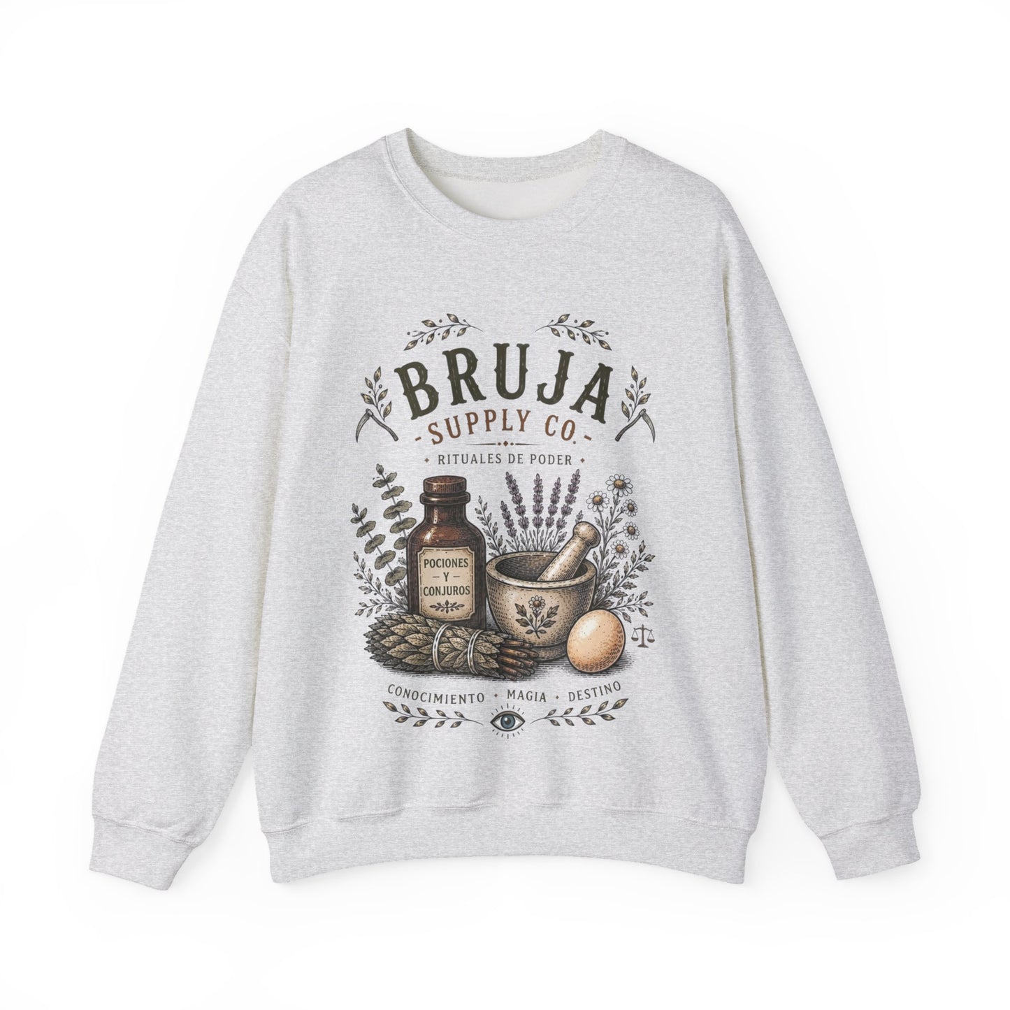 Bruja Sweatshirt - Latina Witch Magic Power Sudadera - Spanish Gift for Her - Bruja Vibes Only - Latina Pride Clothing