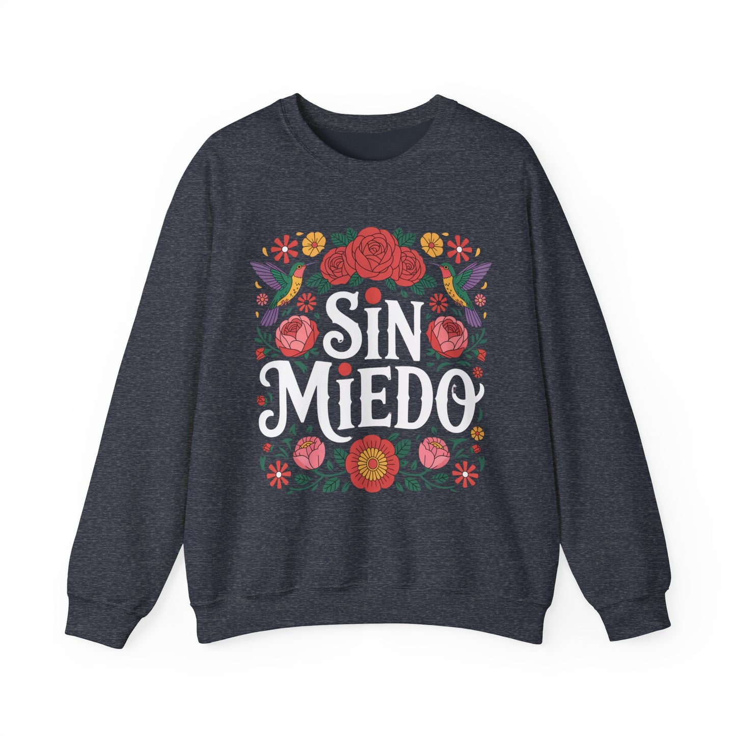 Sin Miedo Sweatshirt - Faith Over Fear Spanish Christian Hoodie - Catholic Gift - Latino Religious Sudadera Cristiana