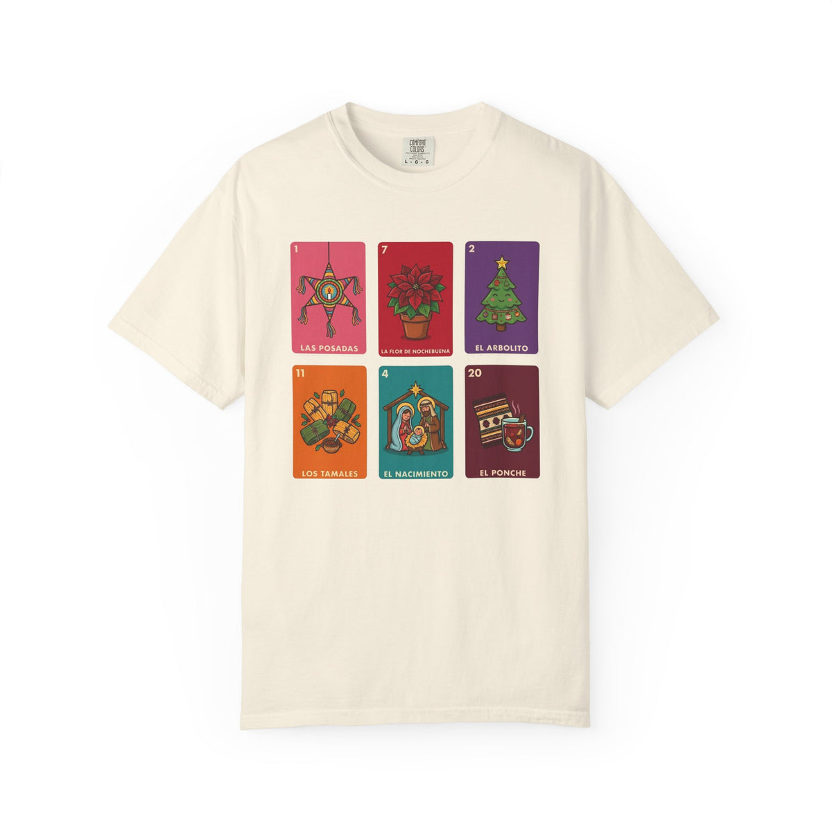 Loteria Navidad Shirt - Mexican Christmas Loteria Tee - Navidad Mexicana Posadas Tamales Ponche - Feliz Navidad Gift