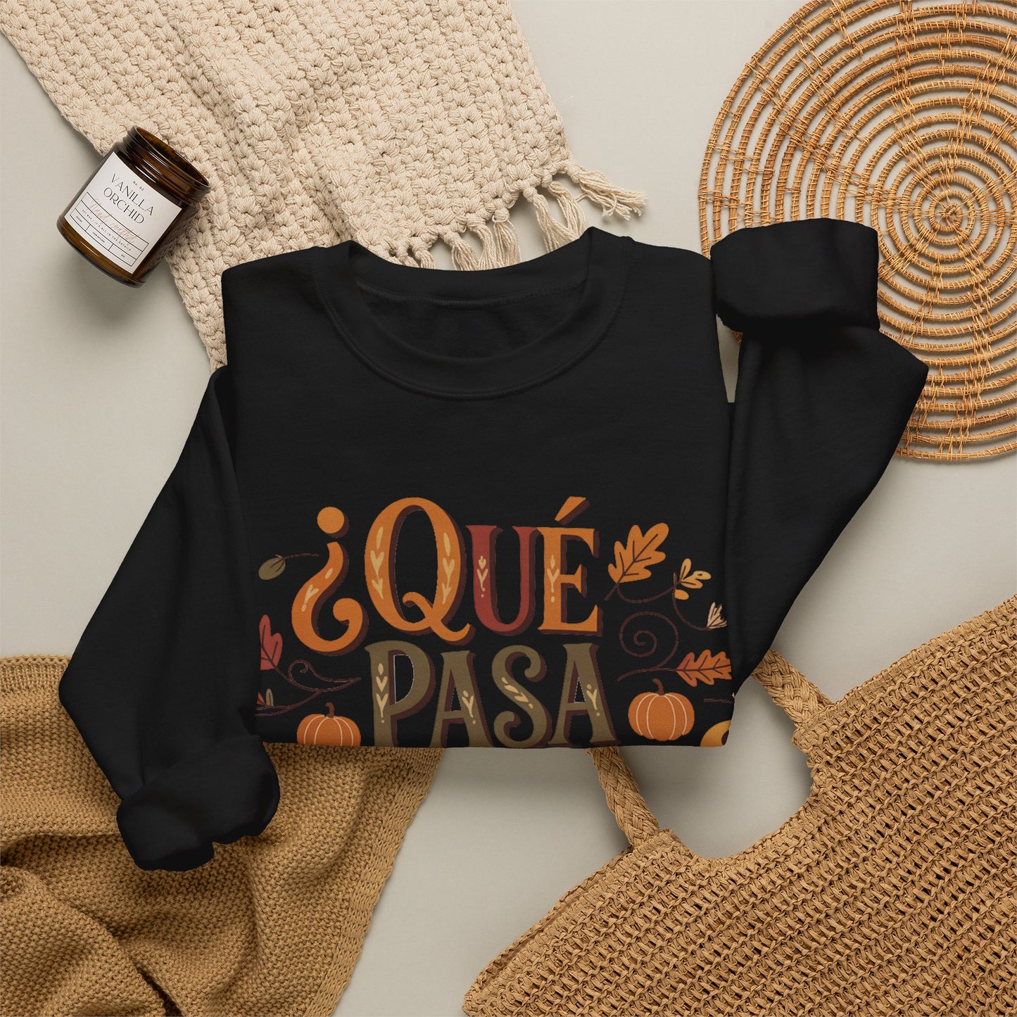 Que Pasa Calabaza Sweatshirt - Hispanic Heritage Fall Phrase - Latino Culture Pumpkin Season Shirt - Autumn Spanish Gift