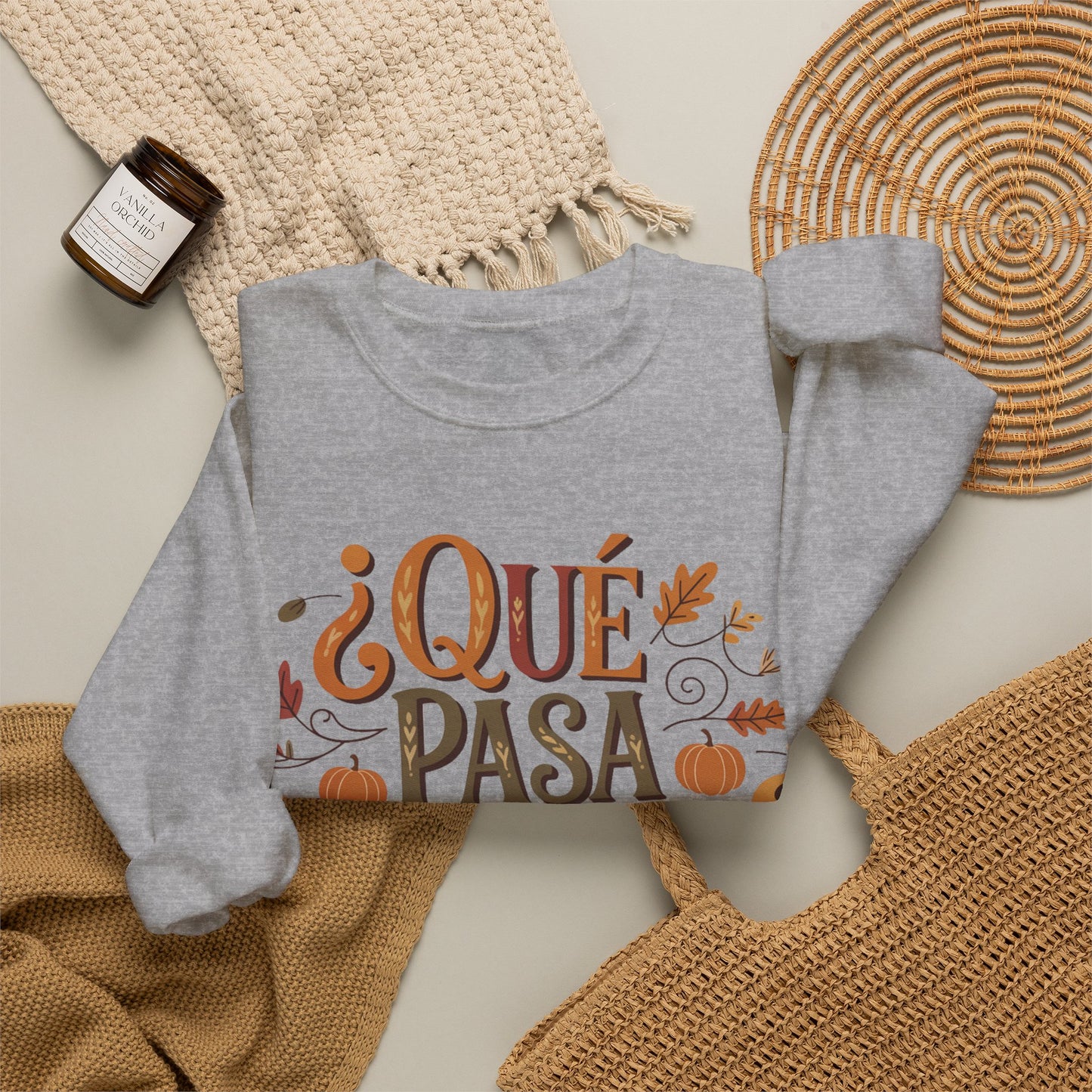 Que Pasa Calabaza Sweatshirt - Hispanic Heritage Fall Phrase - Latino Culture Pumpkin Season Shirt - Autumn Spanish Gift