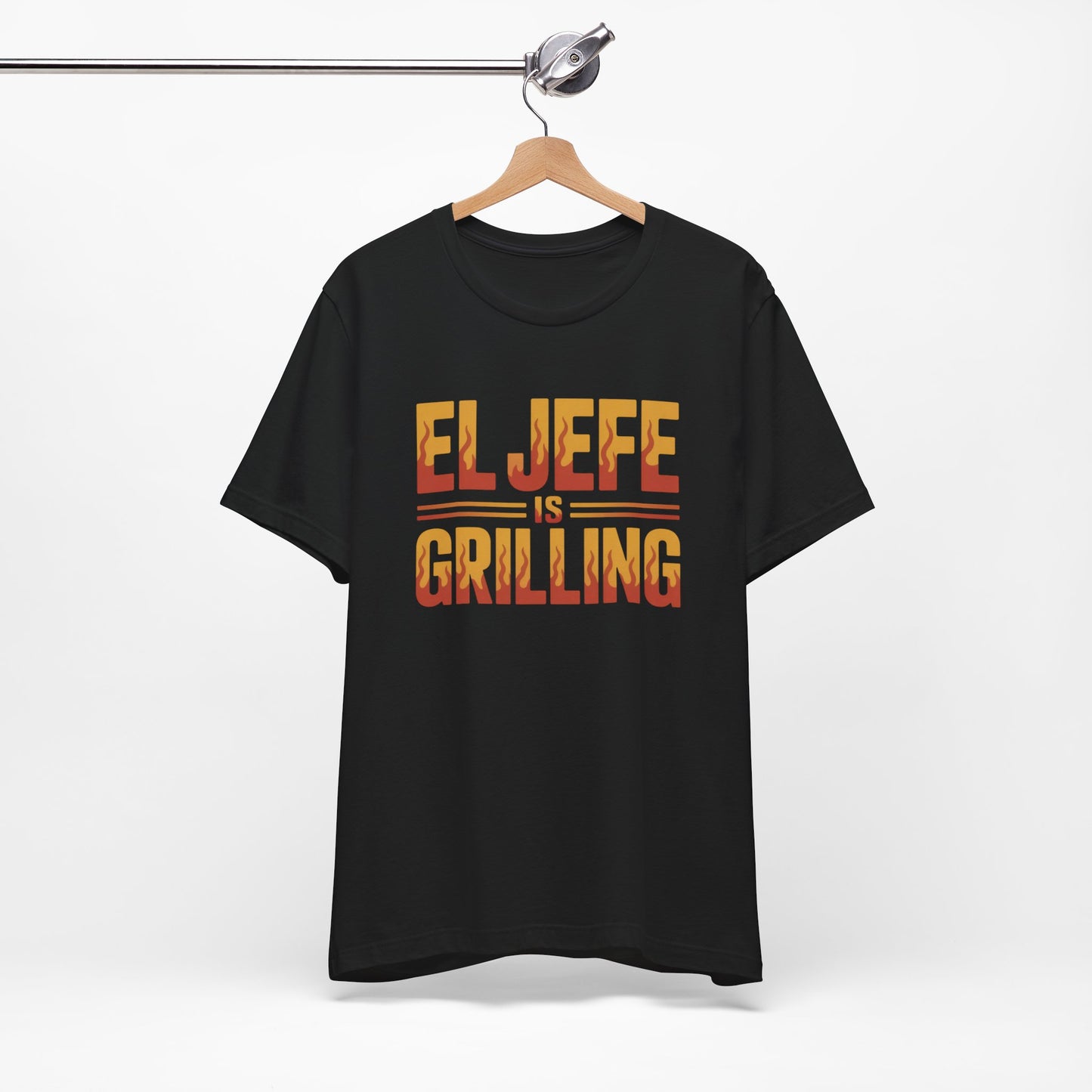 El Jefe is Grilling T-Shirt - Latino Boss Man Shirt, Hispanic Pride Tee, Spanish Jefe Gift, Latino Heritage Clothing