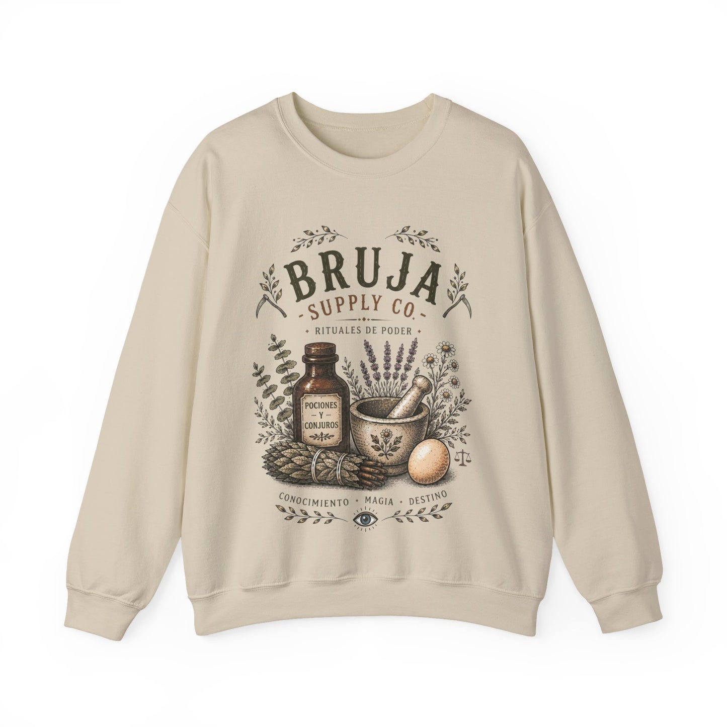 Bruja Sweatshirt - Latina Witch Magic Power Sudadera - Spanish Gift for Her - Bruja Vibes Only - Latina Pride Clothing