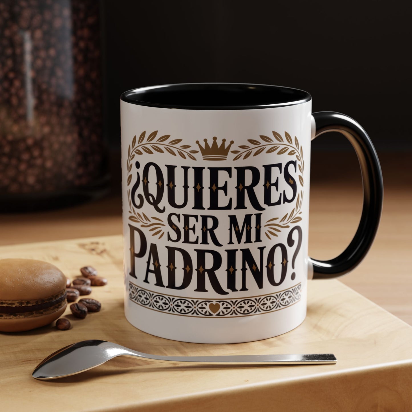 Quieres Ser Mi Padrino Mug - Latino Godfather Coffee Cup Gift | Hispanic Family Presente | Padrino Regalo