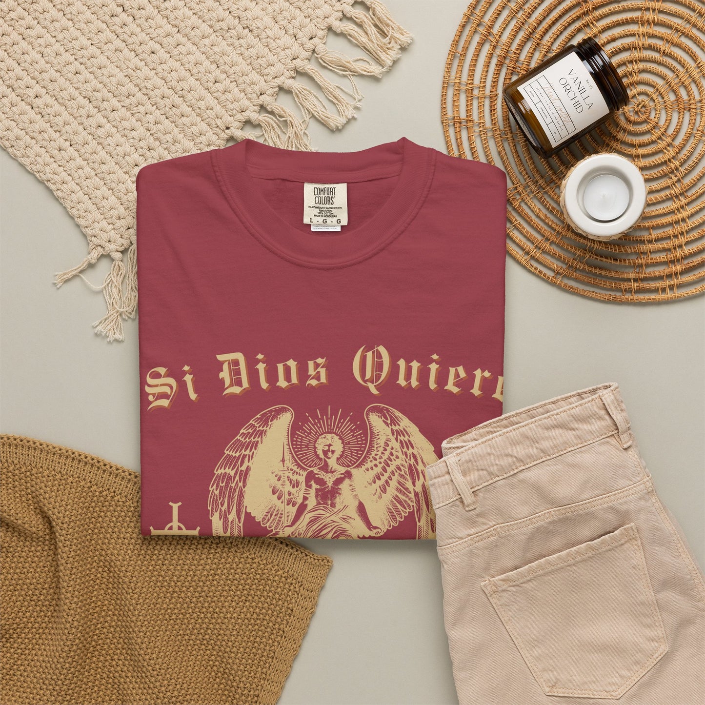 Si Dios Quiere Shirt |  Chicano Streetwear Tee | Latino Graphic Tee | Camisa Cristiana | Comfort Colors T Shirt