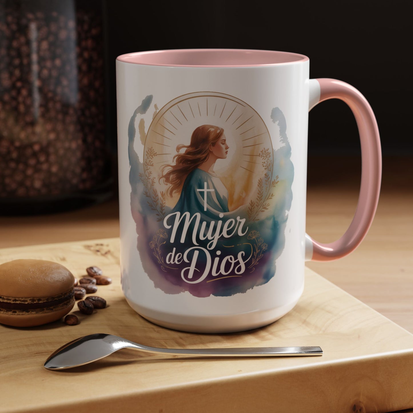 Mujer de Dios Mug — Faith Coffee Cup for Christian Latina Women, Catholic Gift, Inspirational Spanish Religious Mug