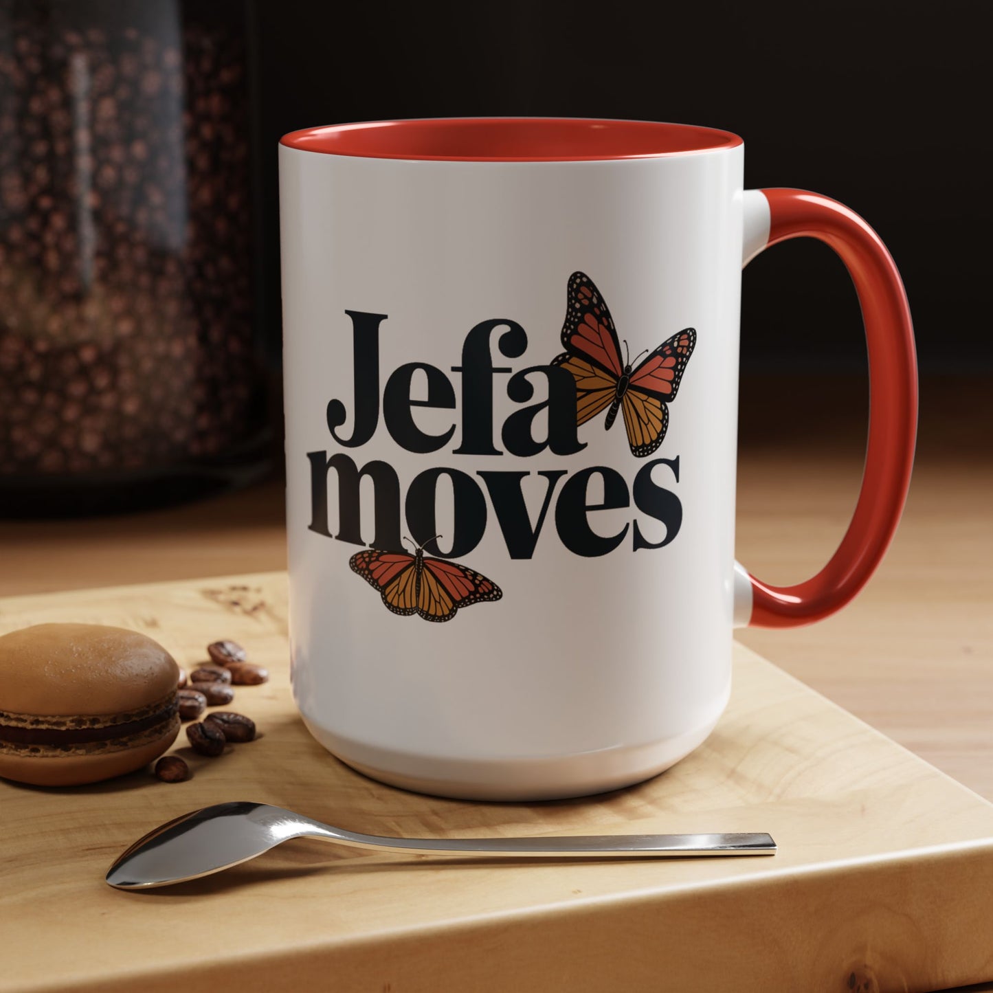 Jefa Moves Mug - Female Boss Gift for Latina Women - Spanish Coffee Cup - Empowering Latina Gift - Bilingual Mug