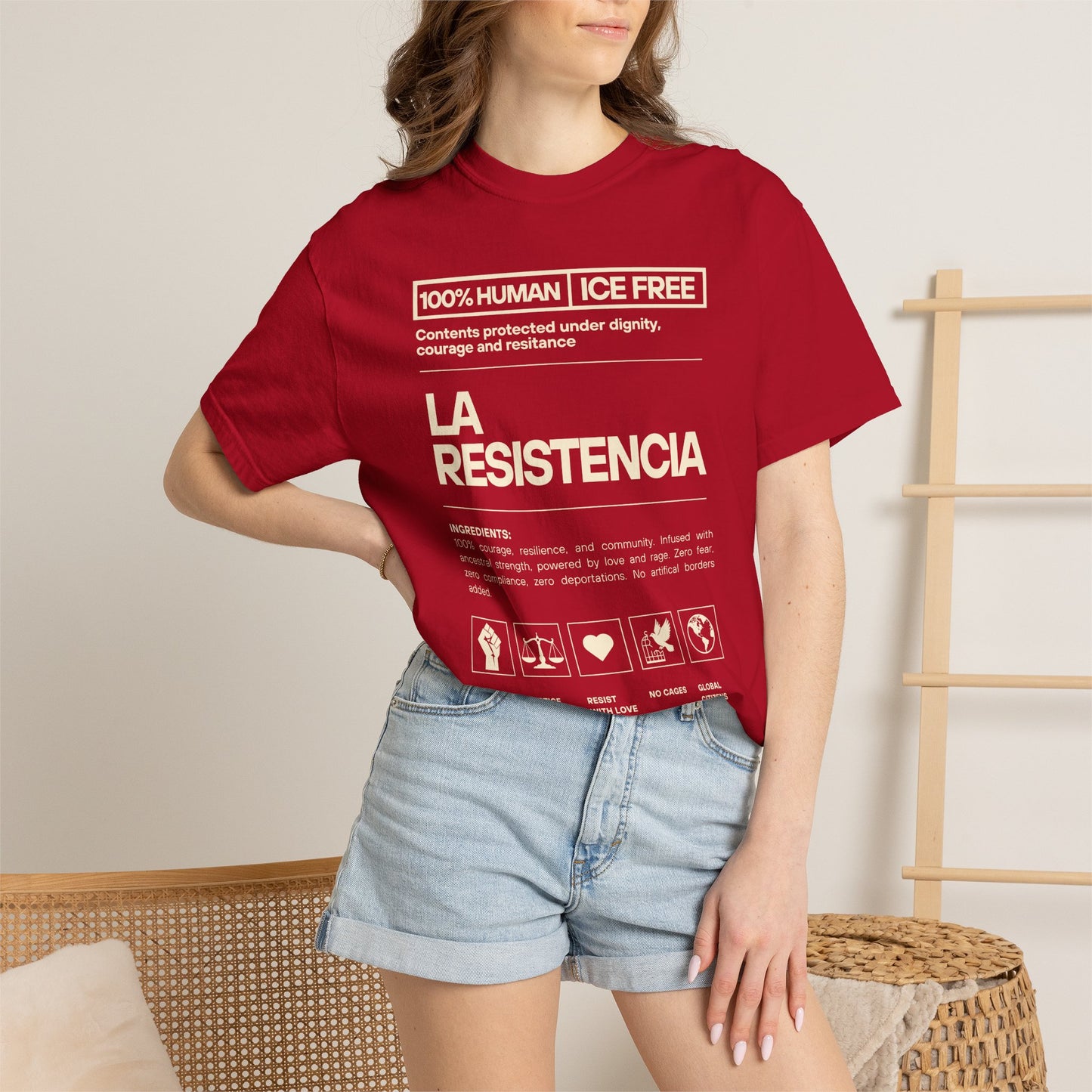 La Resistencia ICE FREE Shirt | Immigrant Shirt Activites Tee |  Political Shirt | Bilingual Shirt