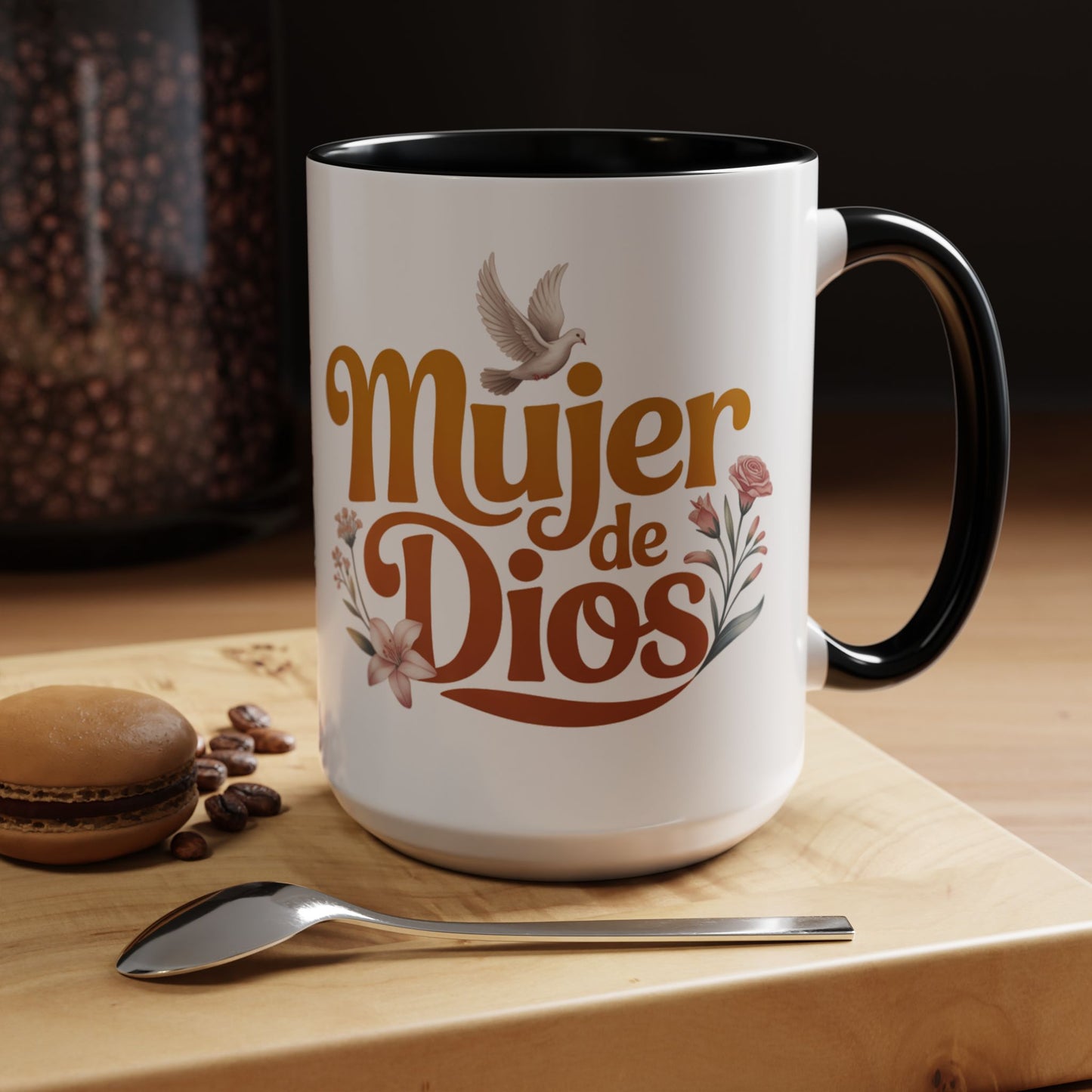 Mujer de Dios Mug - Faith Gift for Christian Latina Women - Catholic Spiritual Coffee Cup - Taza Cristiana Regalo Religioso