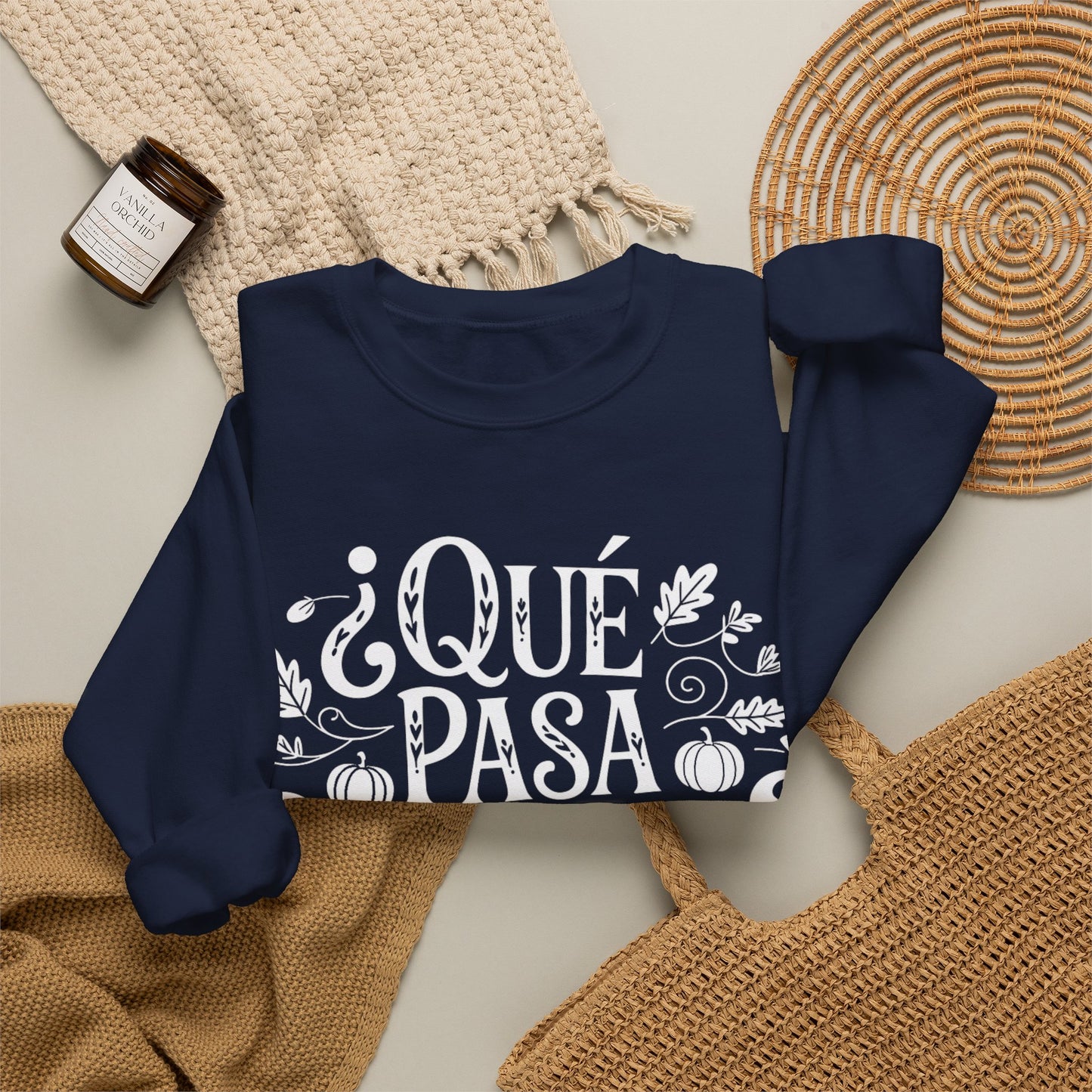 Que Pasa Calabaza Sweatshirt - Funny Hispanic Saying Gift - Latino Culture Bilingual Apparel - Pumpkin Spanish Shirt