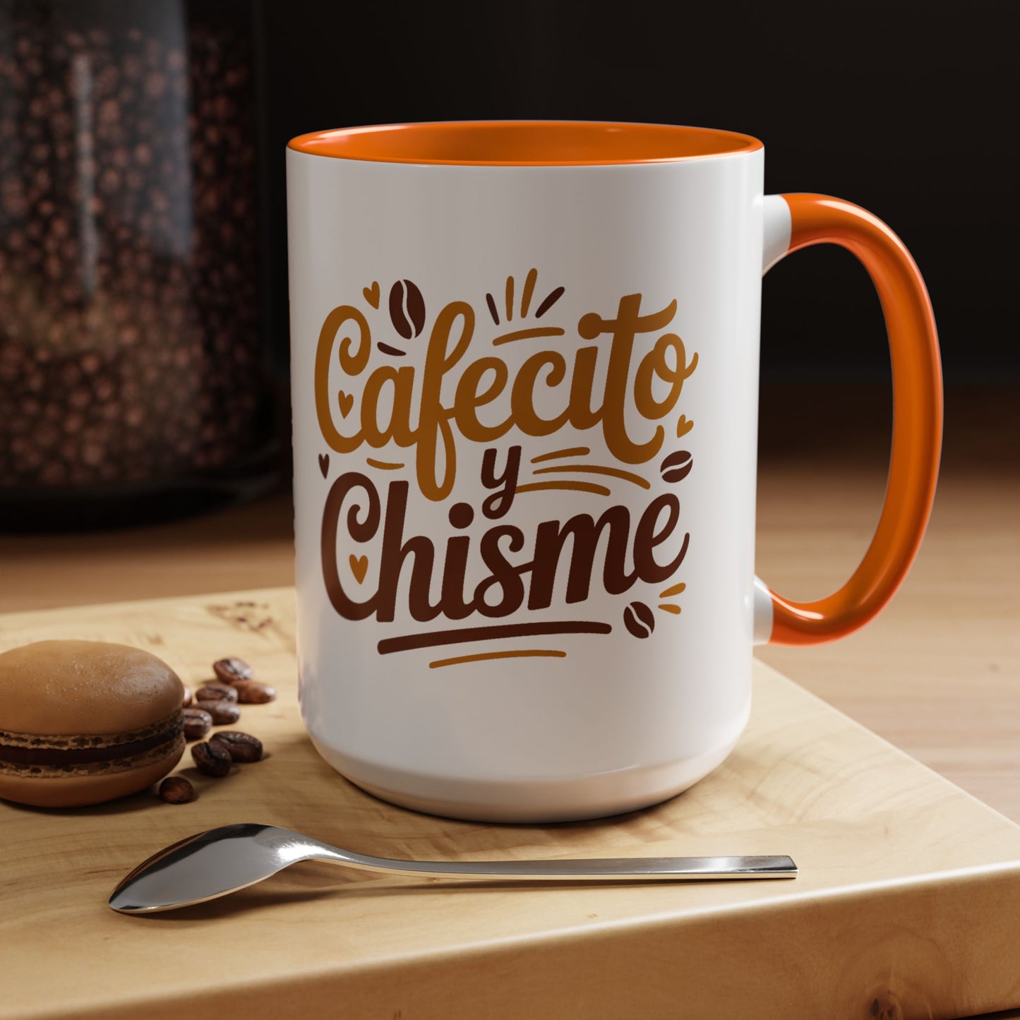 Cafe y Chisme Mug - Latino Coffee Culture Gift - Hispanic Kitchen Decor - Chisme Time Cup - Cafecito Lover Present