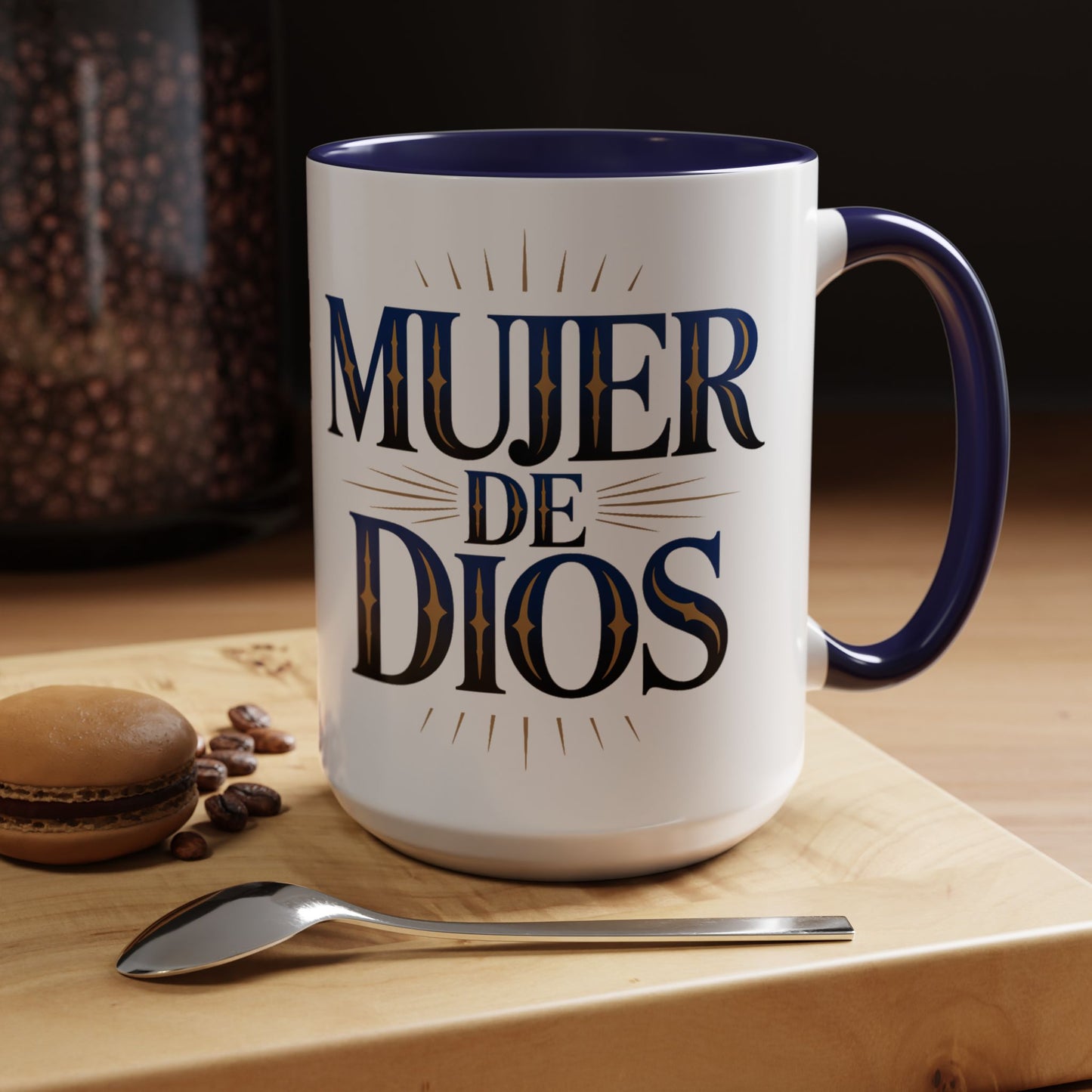Mujer de Dios Mug - Christian Latina Faith Coffee Cup, Catholic Gift for Women, Fe y Esperanza Religious Spanish Taza