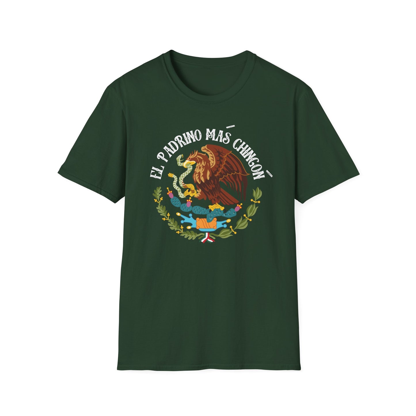El Padrino Mas Chingon | Mexican Shirt Unisex Softstyle T-Shirt | Padrino Gifts, Camisa Para Hombre Latino