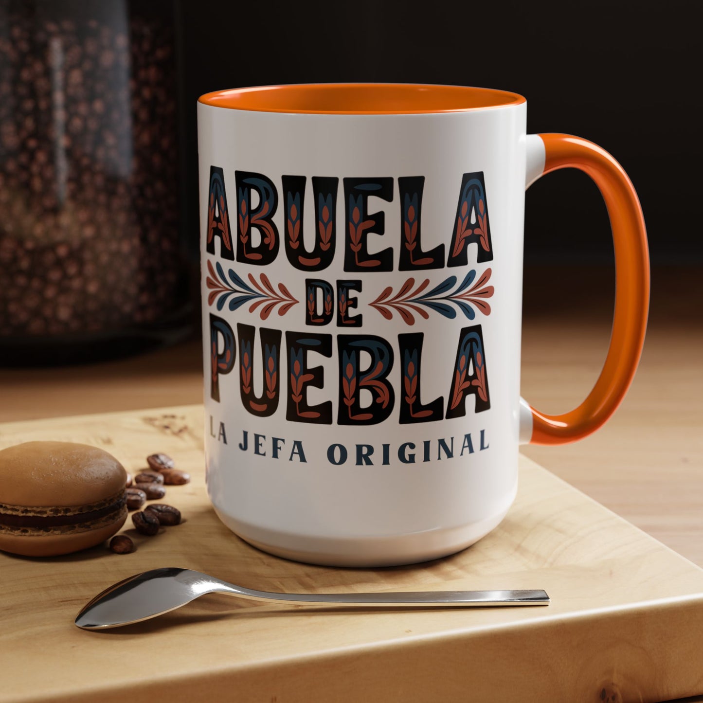Abuela de Puebla Mug - Spanish Grandma Coffee Cup Gift - Mi Abuelita Linda - Latino Family Gift - Abuela Querida Present