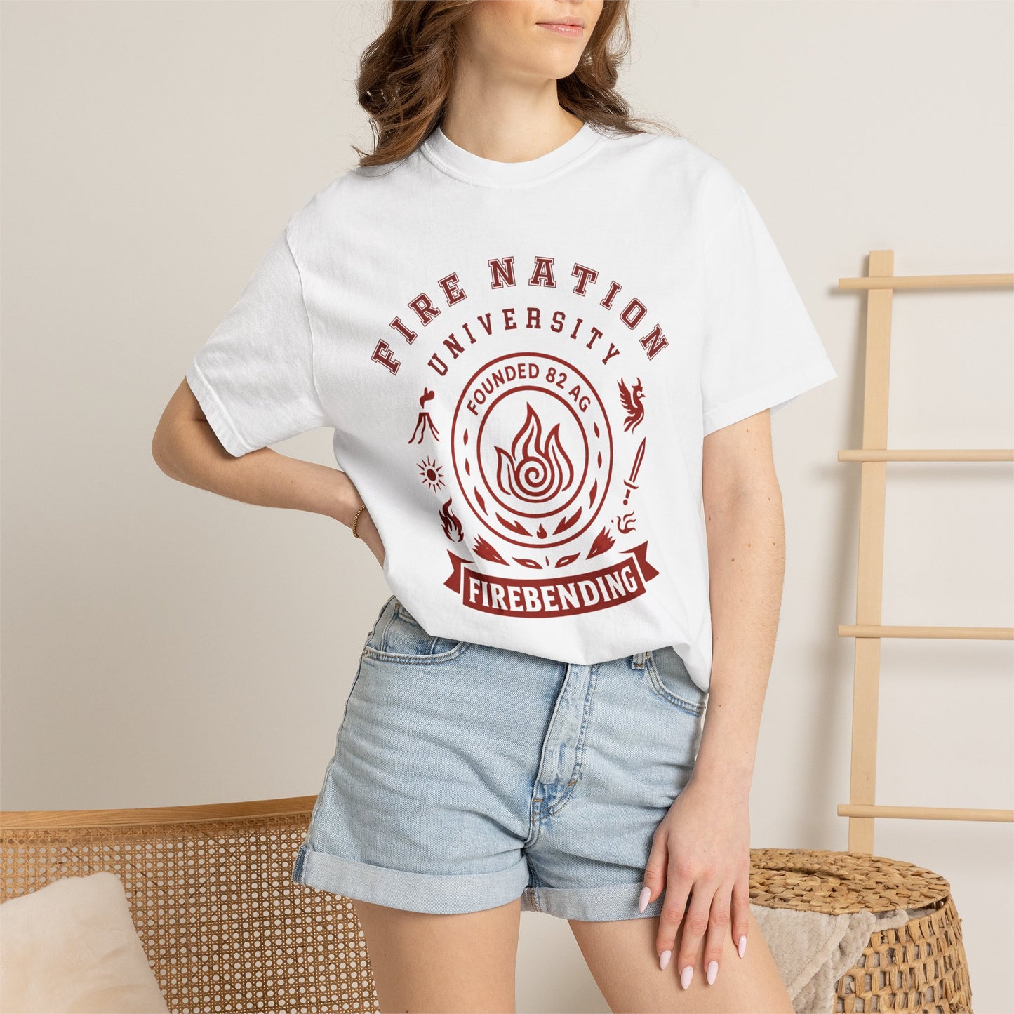 Fire Nation University Shirt | The Last Airbender Gift , Earth Kingdom Tee | Anime Fan Art