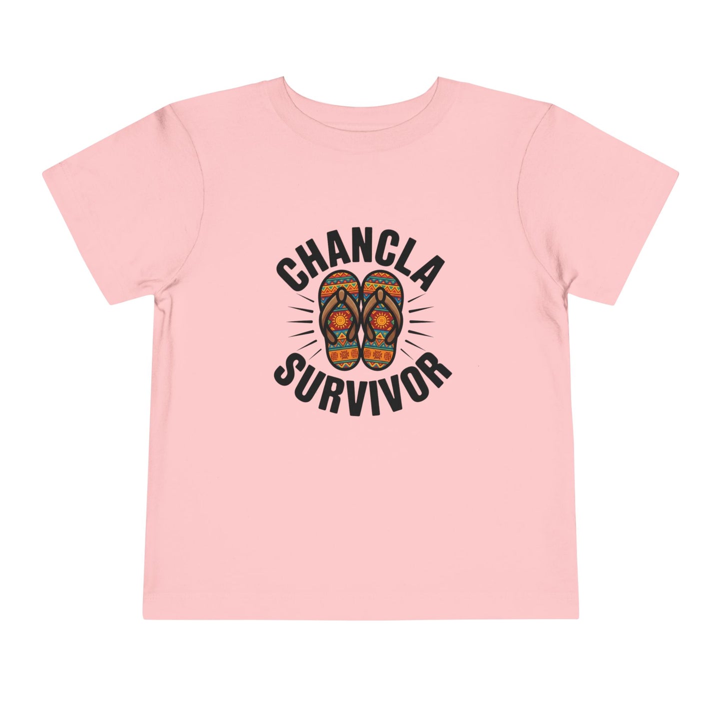 Chancla Survivor Kids T-Shirt - Funny Latino Heritage Tee - Hispanic Pride Gift - Mexican Humor Shirt - Abuela Power - Cultura Latina