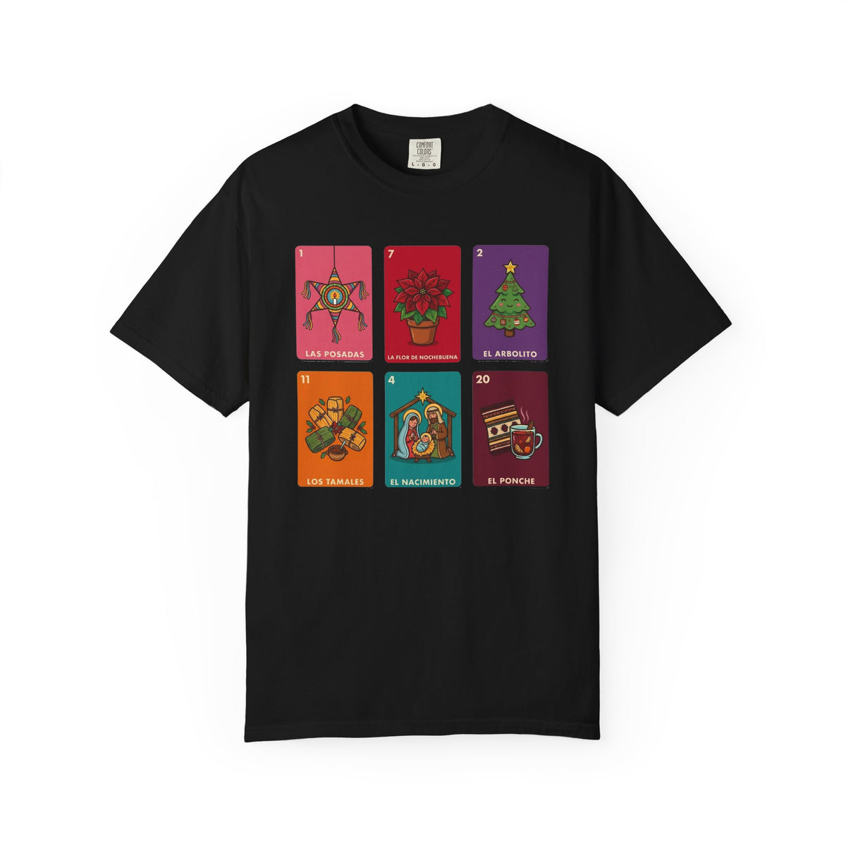 Loteria Navidad Shirt - Mexican Christmas Loteria Tee - Navidad Mexicana Posadas Tamales Ponche - Feliz Navidad Gift