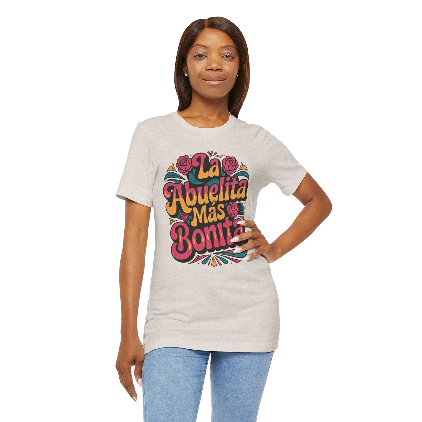Groovy Art La Abuelita Mas Bonita Shirt, Abuelita Gift, Latina Grandmother Gift,  Abuela Birthday Gift, Mother's Day Abuela