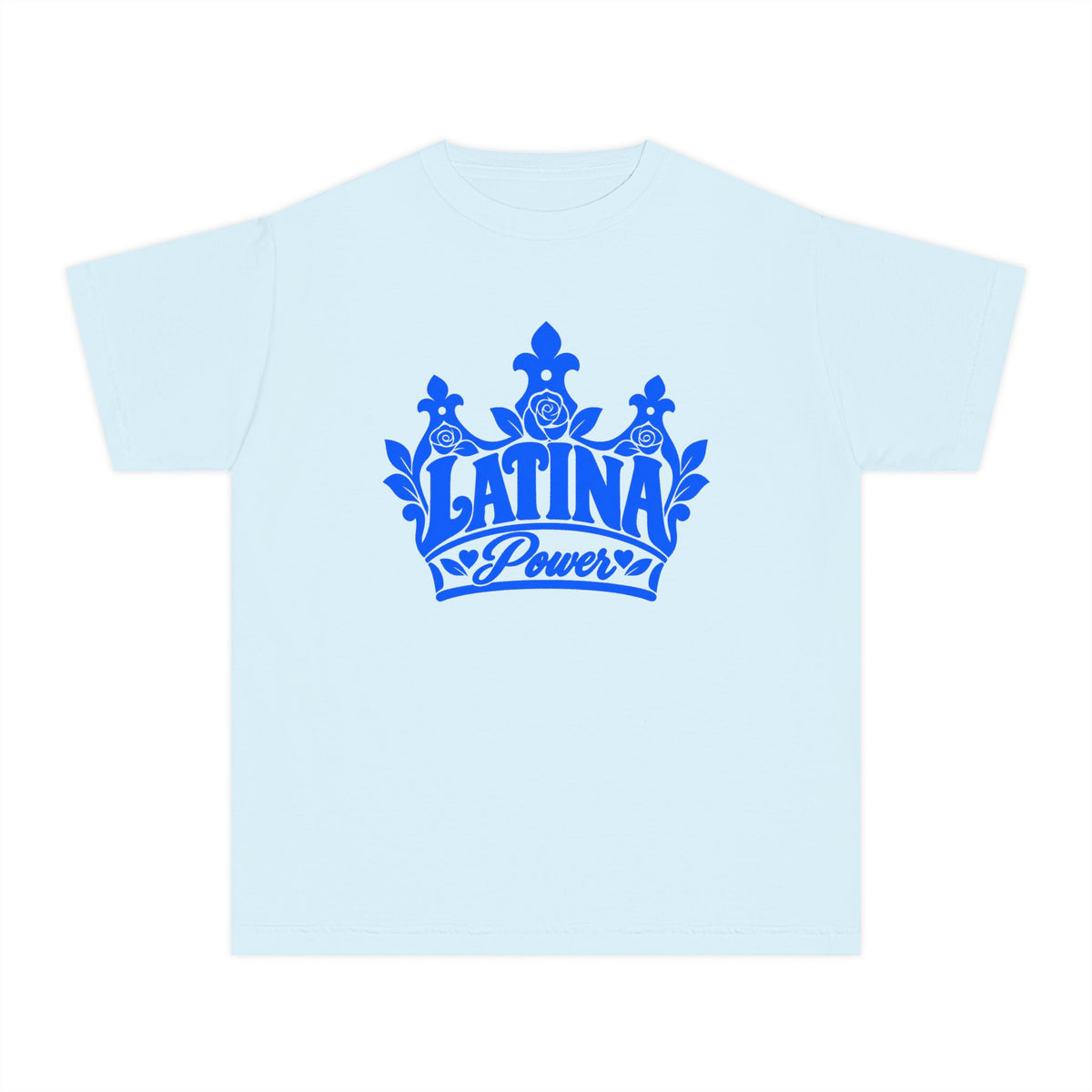 Latina Power Crown Kids Shirt - Youth Mexican Latina Pride Tee - Latina Girl Gift - Reina Corona Spanish Kids Shirt