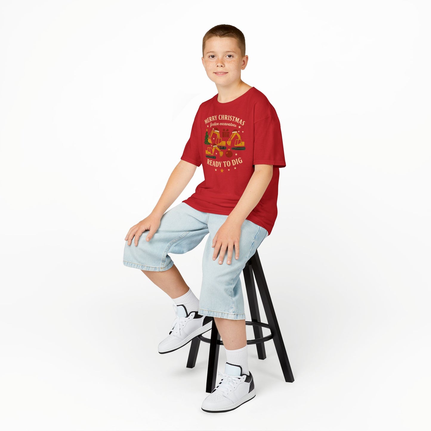 Christmas Excavator Kids shirt