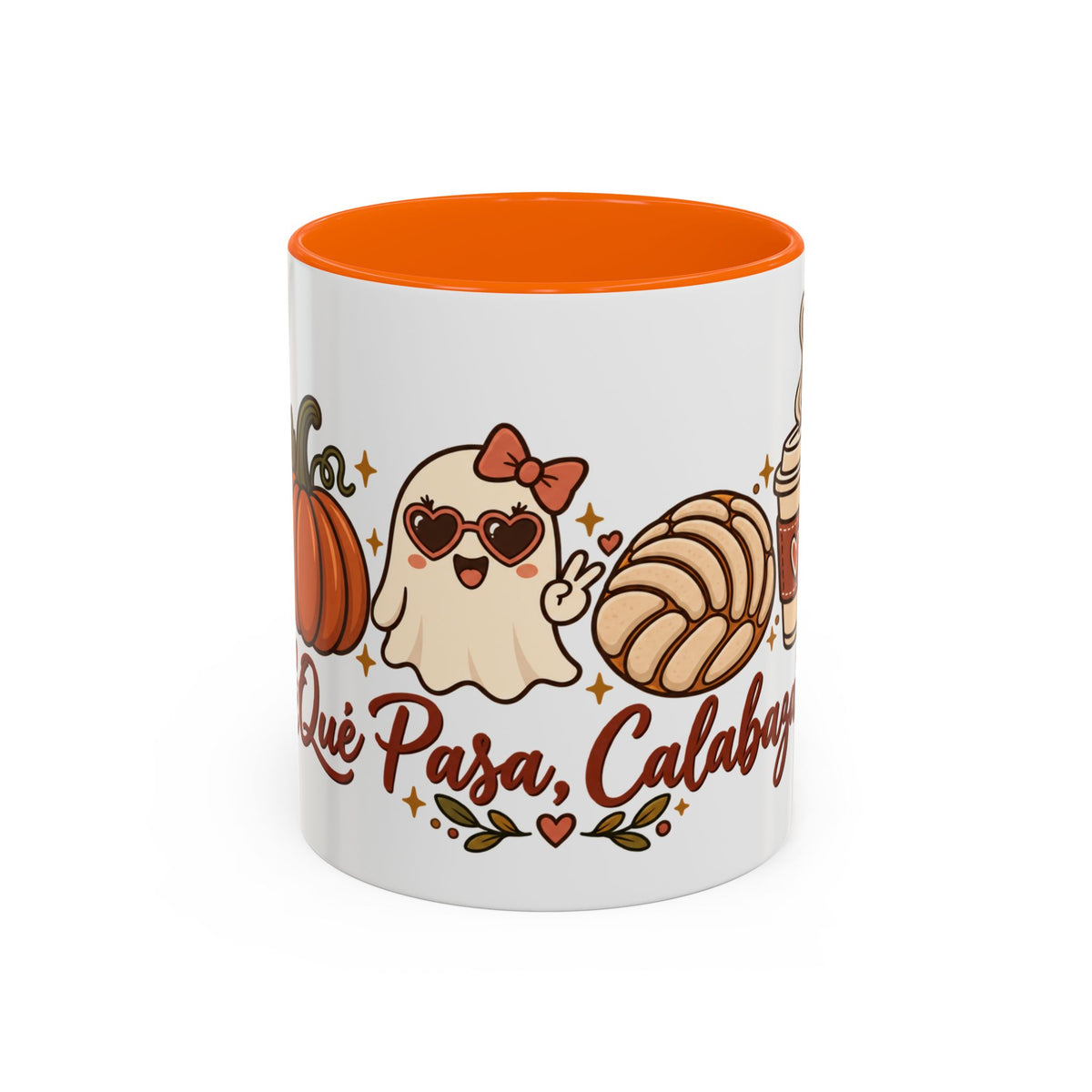 Que Pasa Calabaza Mug - Cute Fall Ghost Coffee Mug - Spanish Halloween Pumpkin Gift