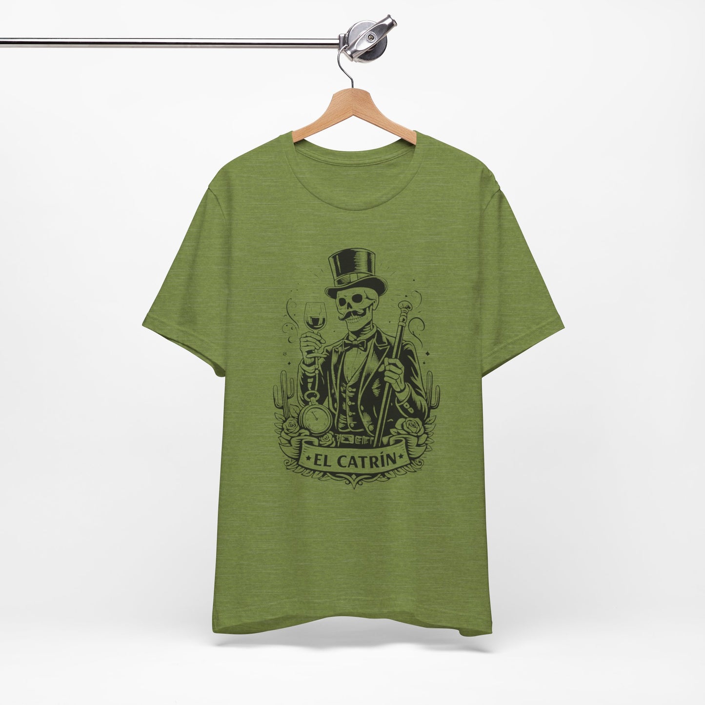 El Catrin T-Shirt - Mexican Skull Dia de los Muertos Tee - Latino Heritage Gift - Calavera Skeleton Art Shirt