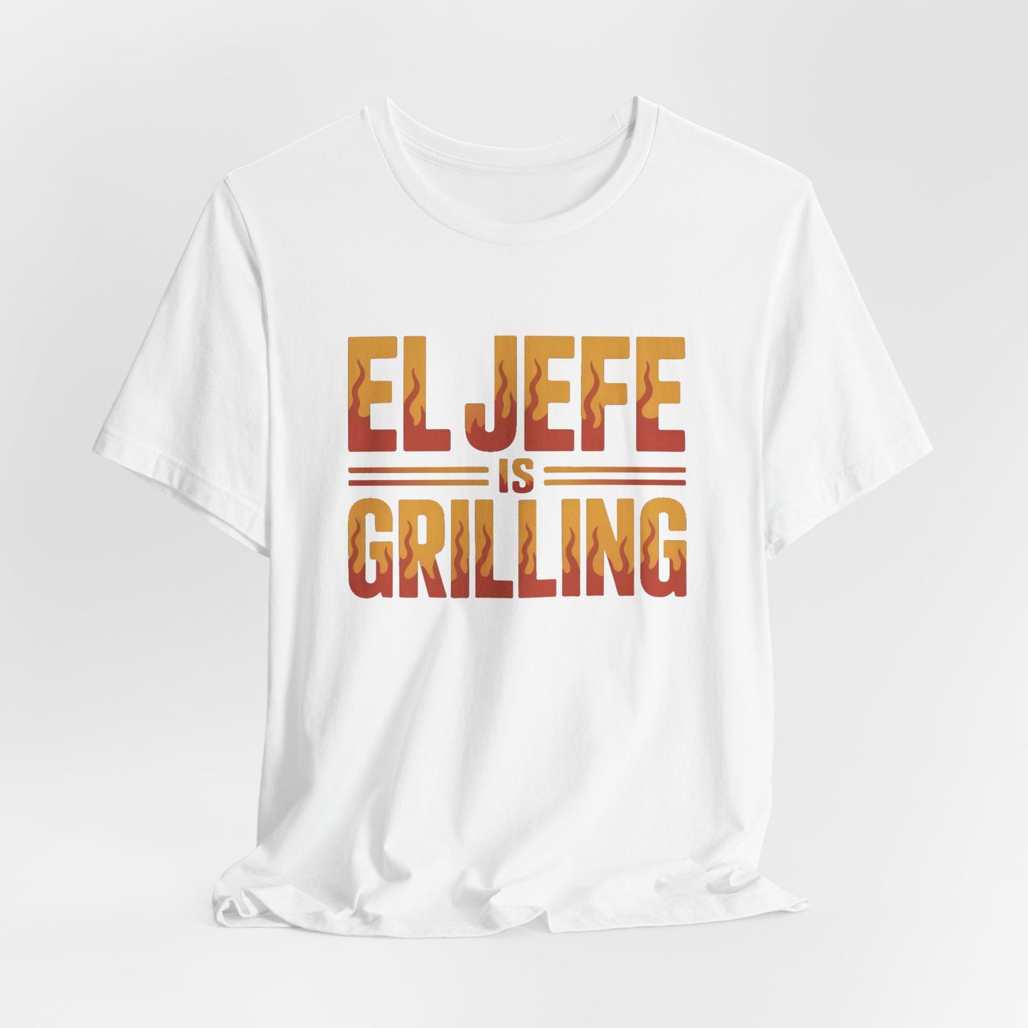 El Jefe is Grilling T-Shirt - Latino Boss Man Shirt, Hispanic Pride Tee, Spanish Jefe Gift, Latino Heritage Clothing