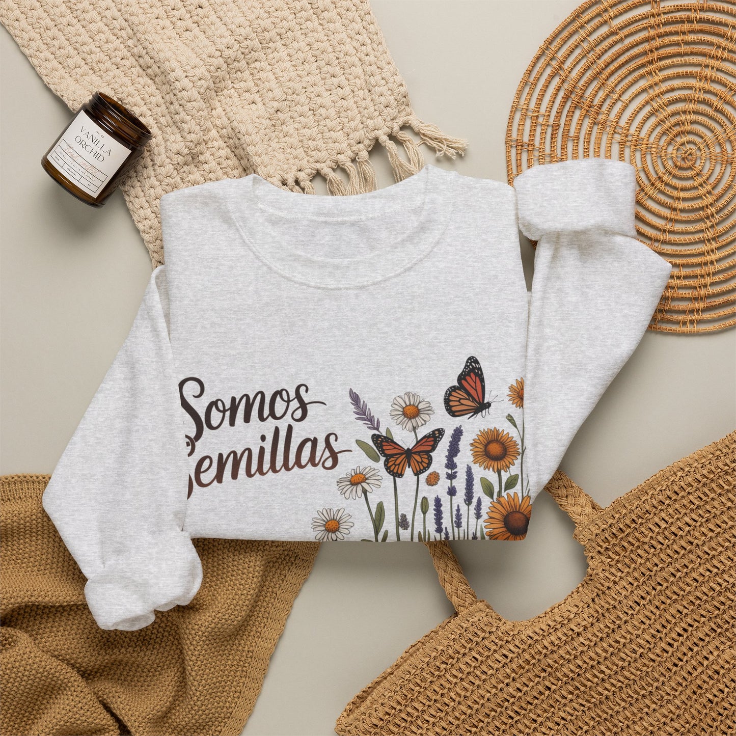 Somos Semillas Sweatshirt - Latino Heritage Sudadera - Hispanic Pride Gift - Semillas de Amor - Cultural Empowerment Wear