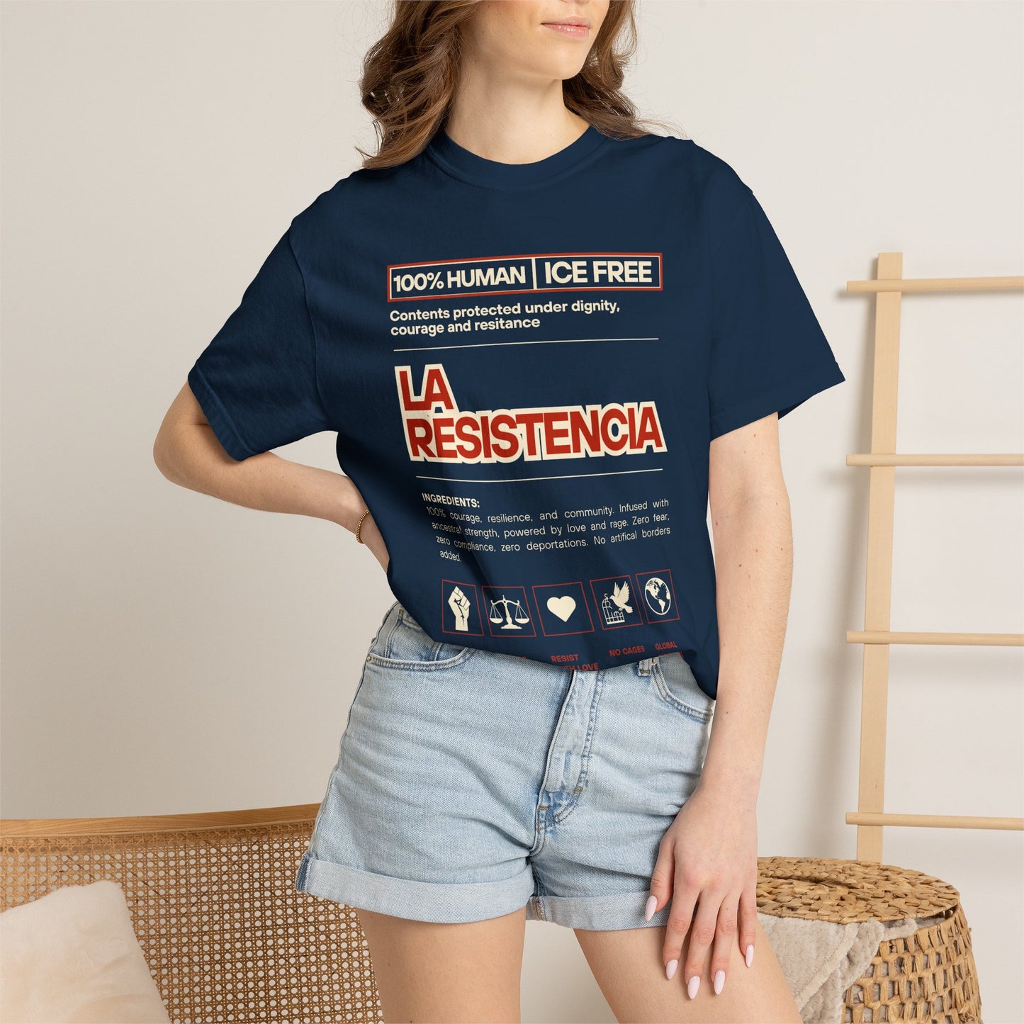 La Resistencia ICE FREE Shirt | Immigrant Shirt Activites Tee |  Political Shirt | Bilingual Shirt