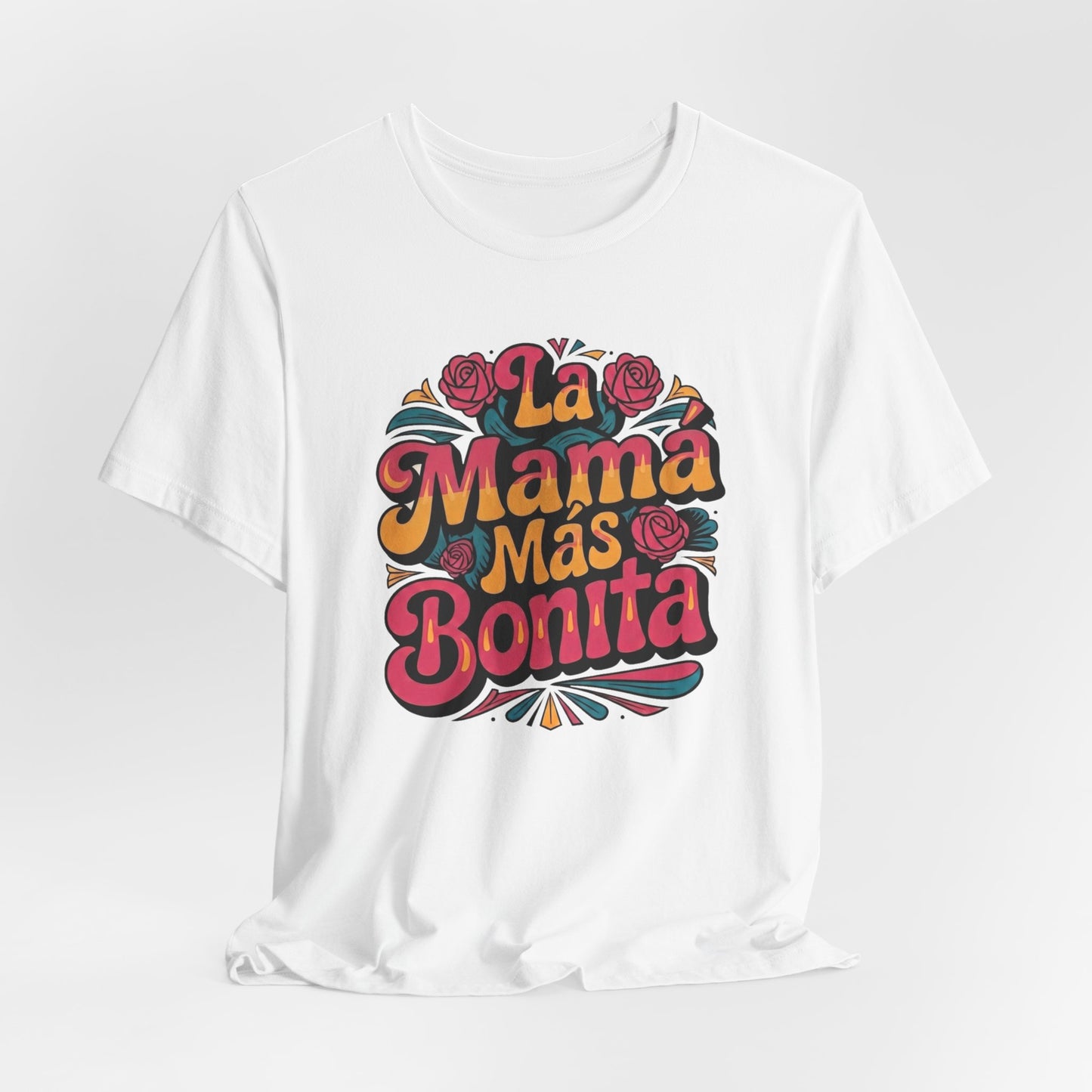 Groovy Art La Mama Mas Bonita Shirt, Mama Gift, Latina Mom Gift, Mom Birthday Gift, Mother's Day