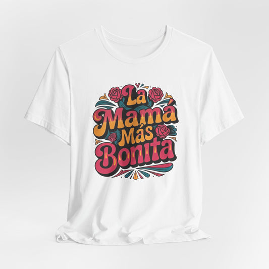 Groovy Art La Mama Mas Bonita Shirt, Mama Gift, Latina Mom Gift, Mom Birthday Gift, Mother's Day