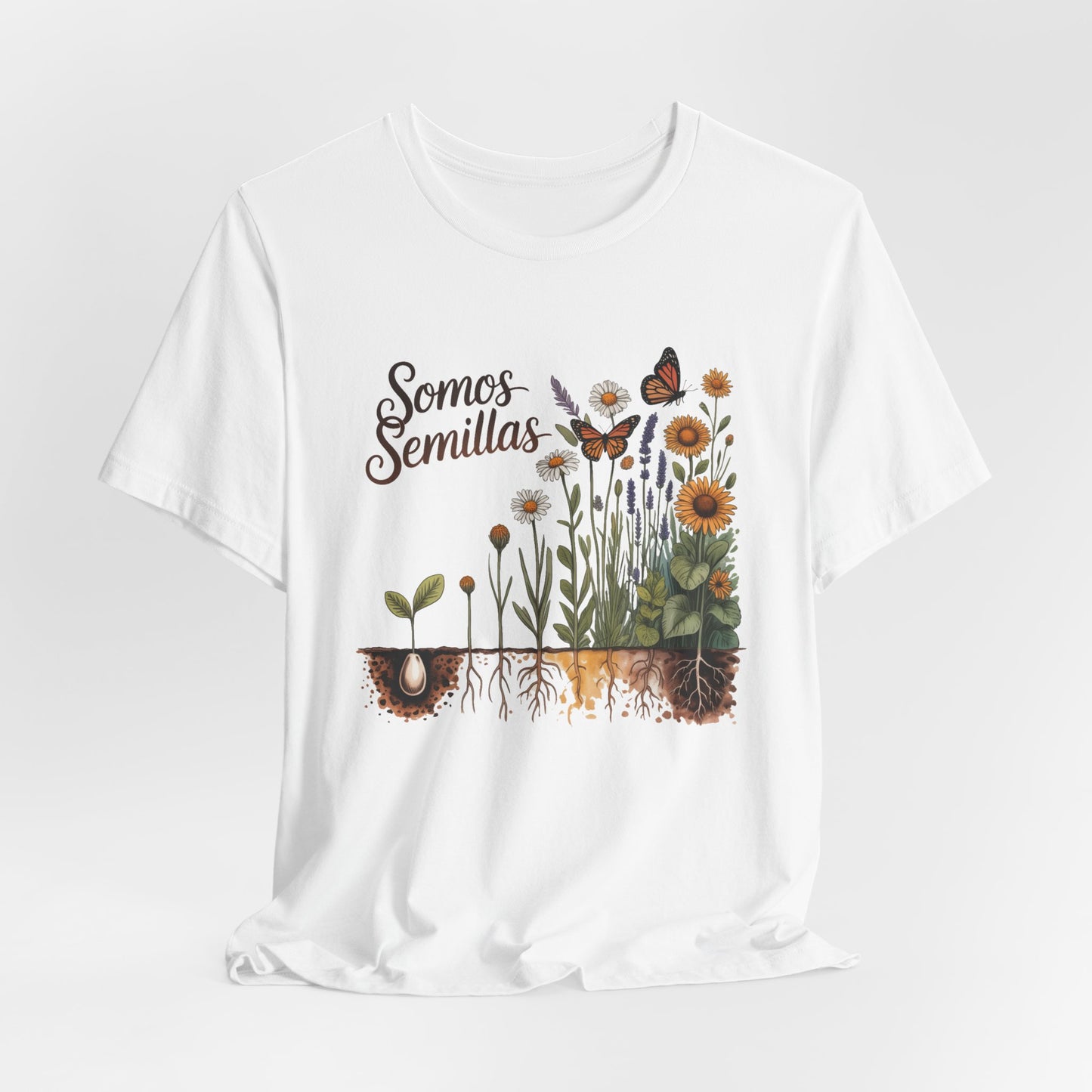Somos Semillas T-Shirt - We Are Seeds Tee - Latino Heritage Gift - Hispanic Pride Shirt - Inspirational Growth Mindset