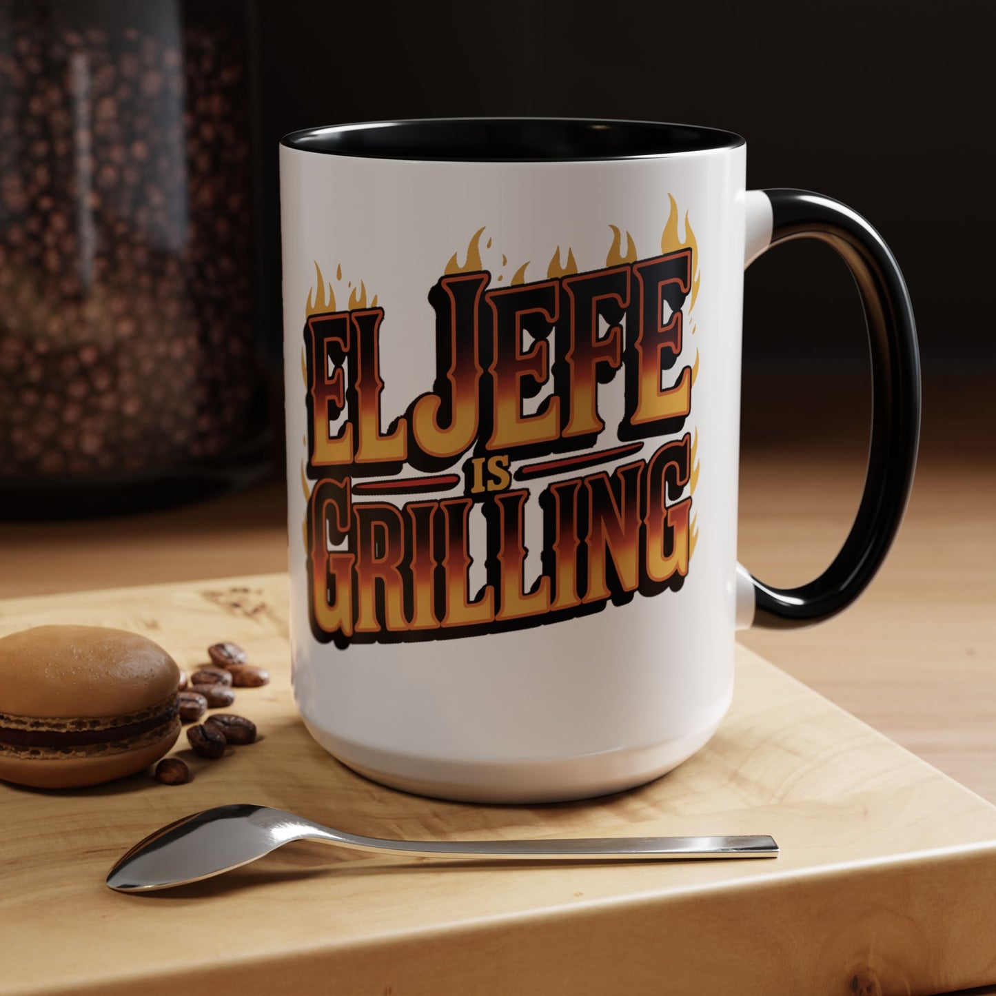 El Jefe is Grilling Mug - Latino Boss Coffee Cup Gift for Hispanic Dad, Office Jefe, Spanish Humor Mug, Latino Pride Regalo