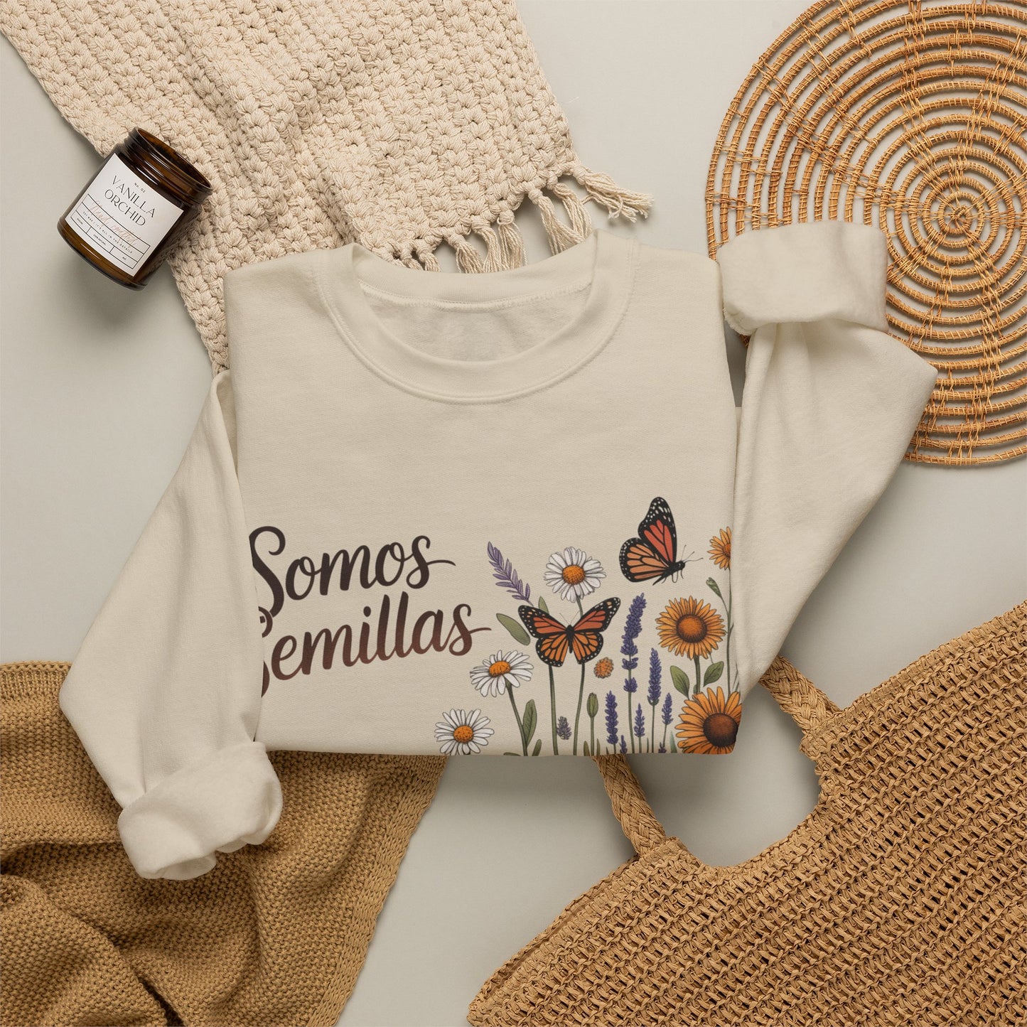 Somos Semillas Sweatshirt - Latino Heritage Sudadera - Hispanic Pride Gift - Semillas de Amor - Cultural Empowerment Wear